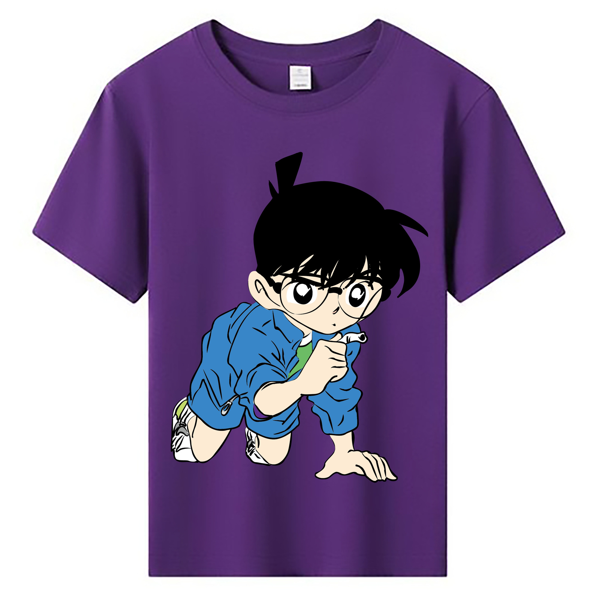 （画像用） 名探偵コナン 江戸川 コナン Detective Conan Conan Edogawa 綿100％キッズTシャツ（フロントプリント）