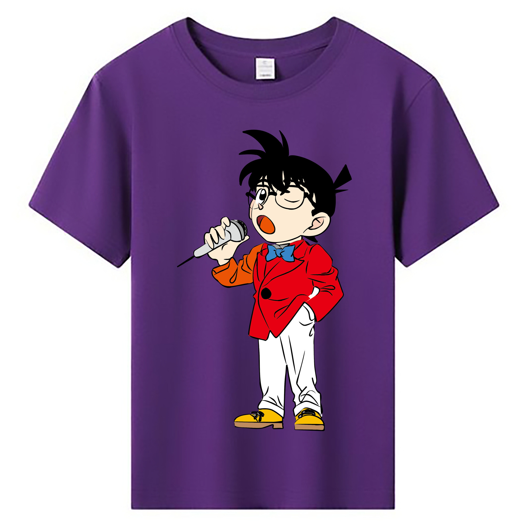 （画像用） 名探偵コナン 江戸川 コナン Detective Conan Conan Edogawa 綿100％キッズTシャツ（フロントプリント）