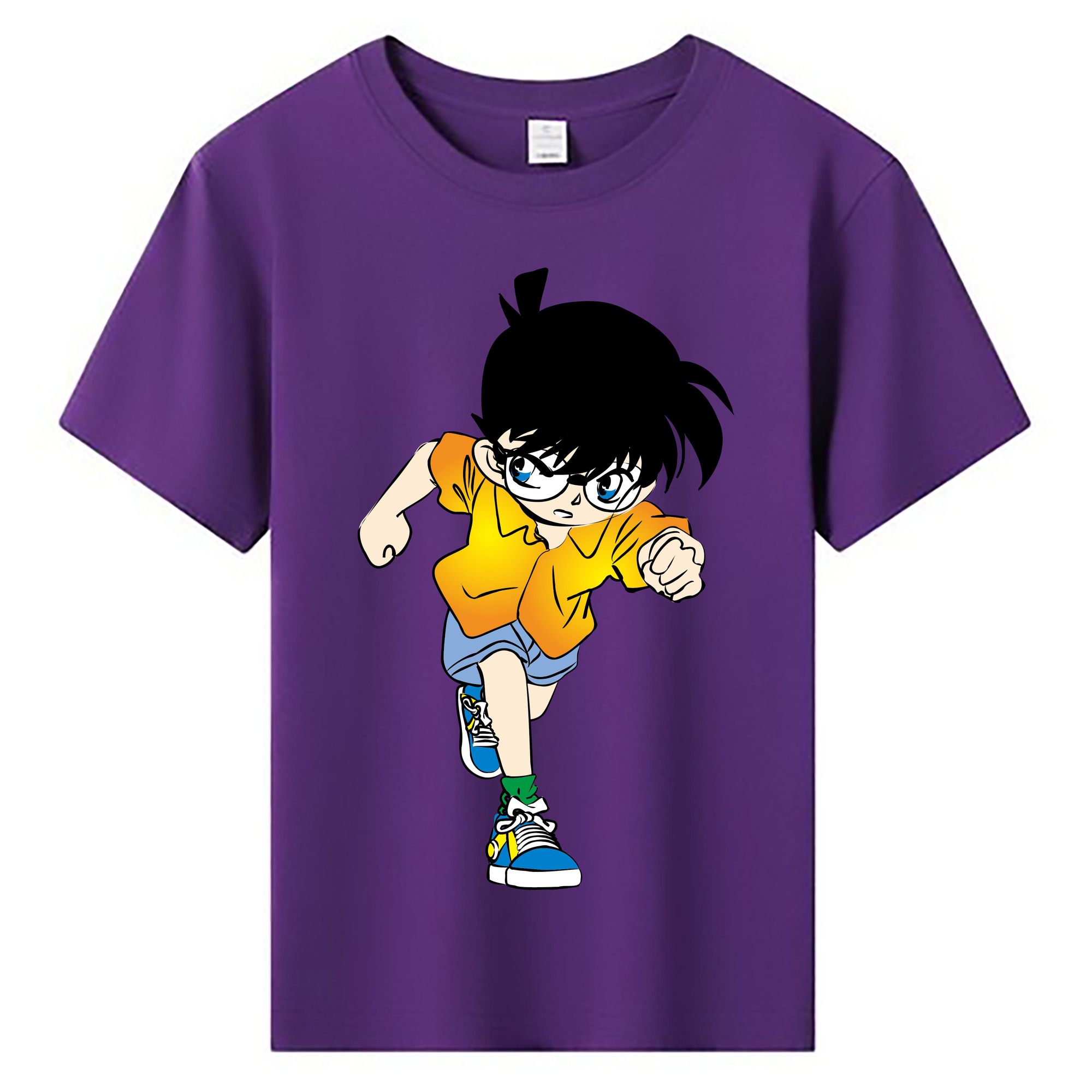 （画像用） 名探偵コナン 江戸川 コナン Detective Conan Conan Edogawa 綿100％キッズTシャツ（フロントプリント）