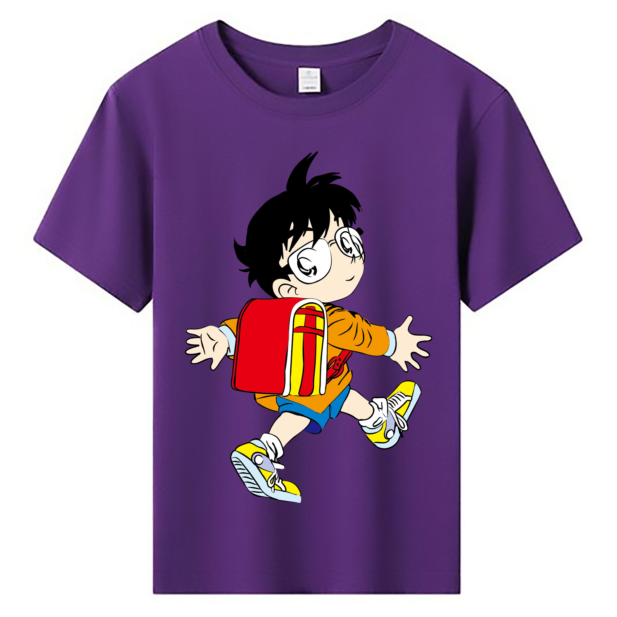 （画像用） 名探偵コナン 江戸川 コナン Detective Conan Conan Edogawa 綿100％キッズTシャツ（フロントプリント）