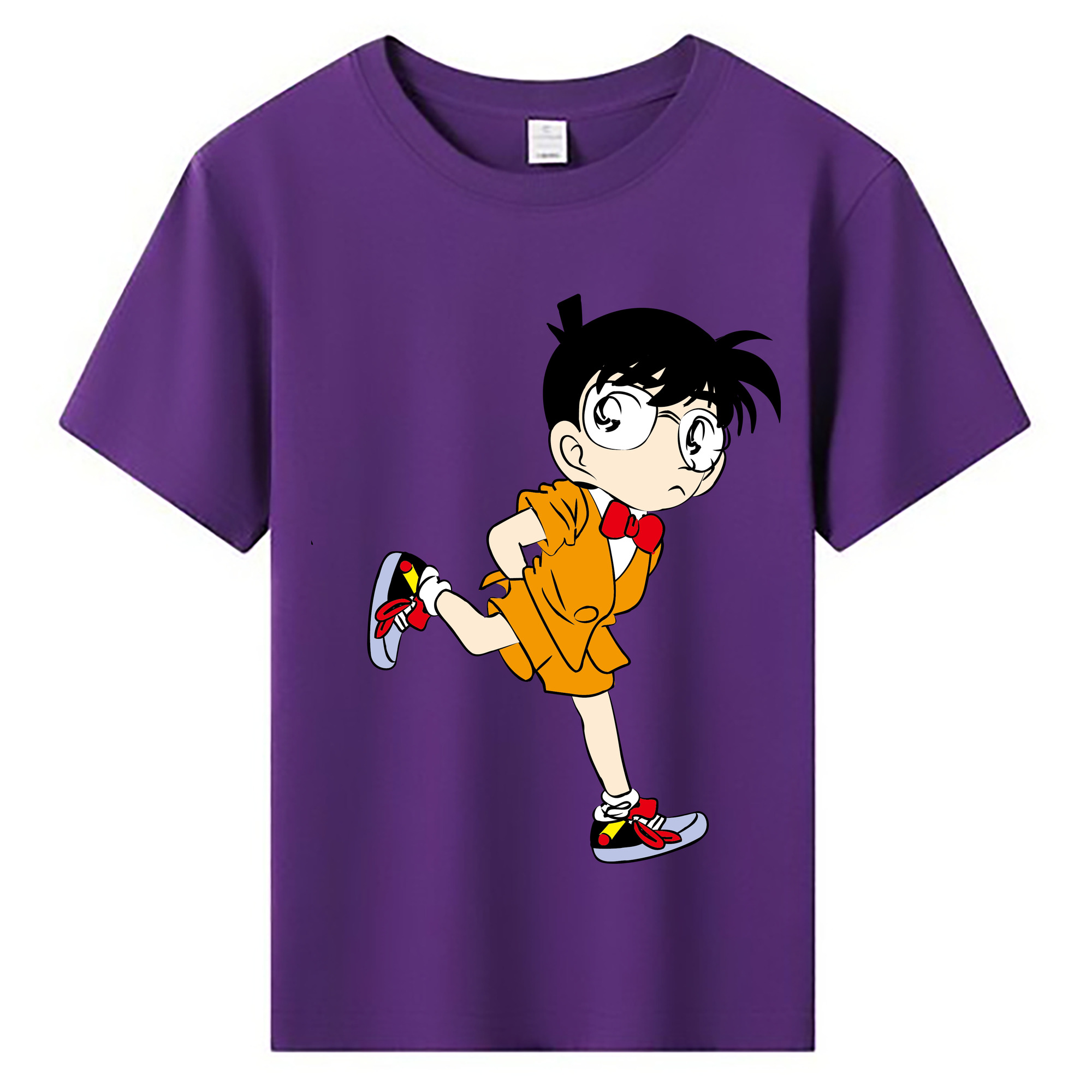 （画像用） 名探偵コナン 江戸川 コナン Detective Conan Conan Edogawa 綿100％キッズTシャツ（フロントプリント）