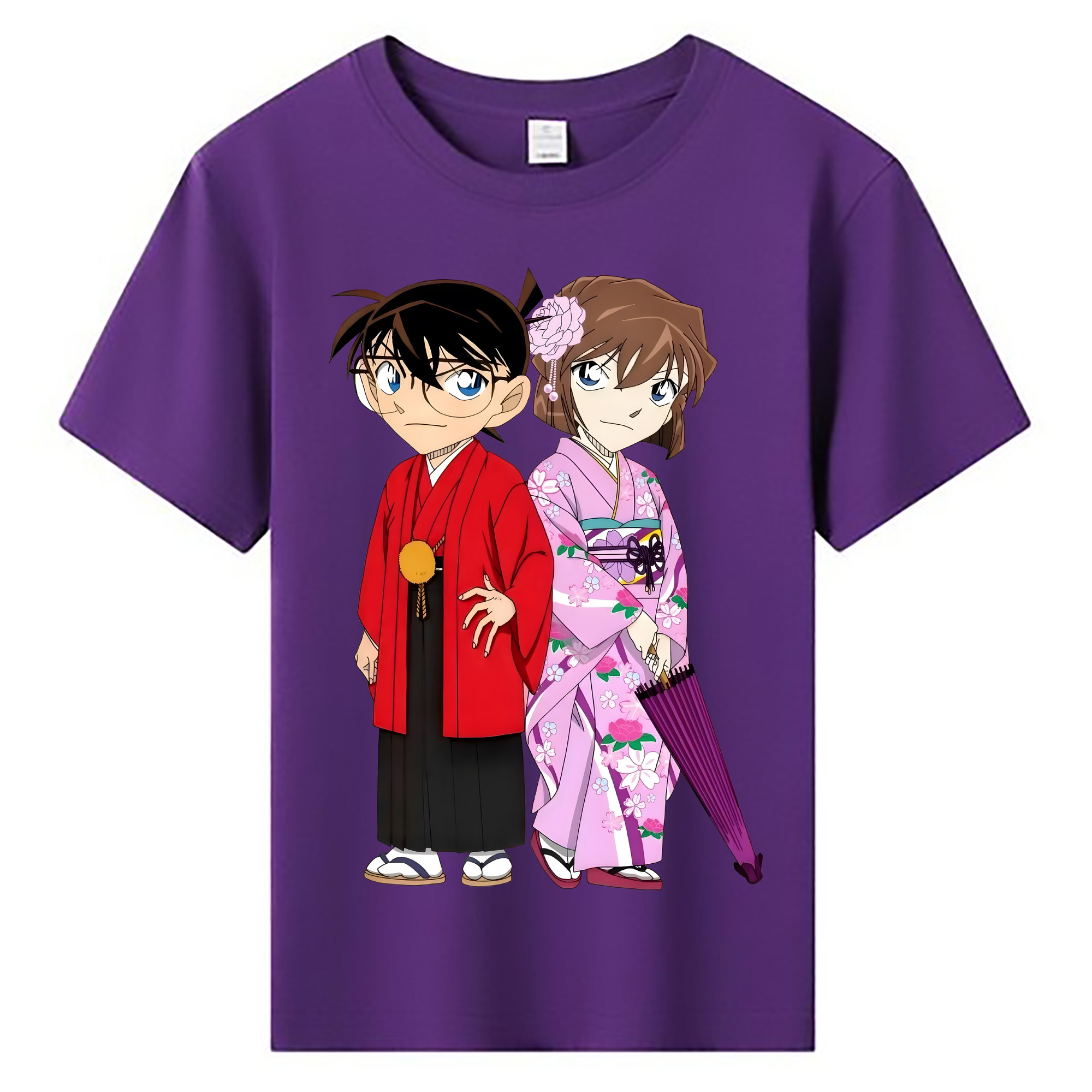 （画像用） 名探偵コナン 江戸川 コナン Detective Conan Conan Edogawa 綿100％キッズTシャツ（フロントプリント）