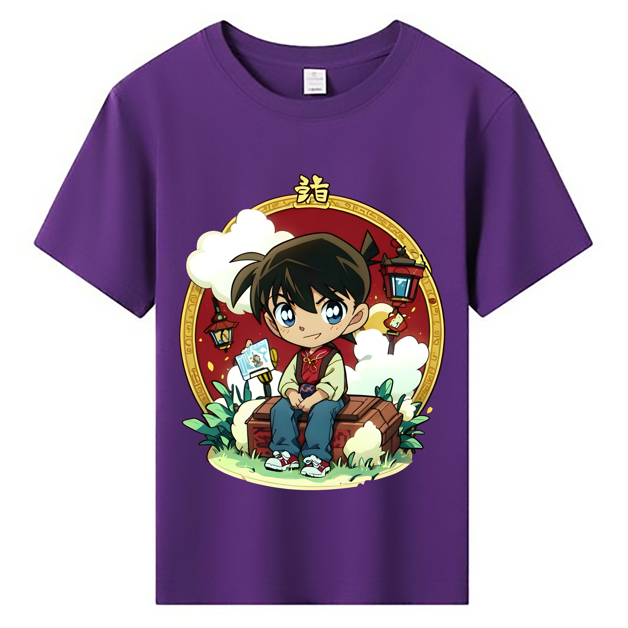 （画像用） 名探偵コナン 江戸川 コナン Detective Conan Conan Edogawa 綿100％キッズTシャツ（フロントプリント）