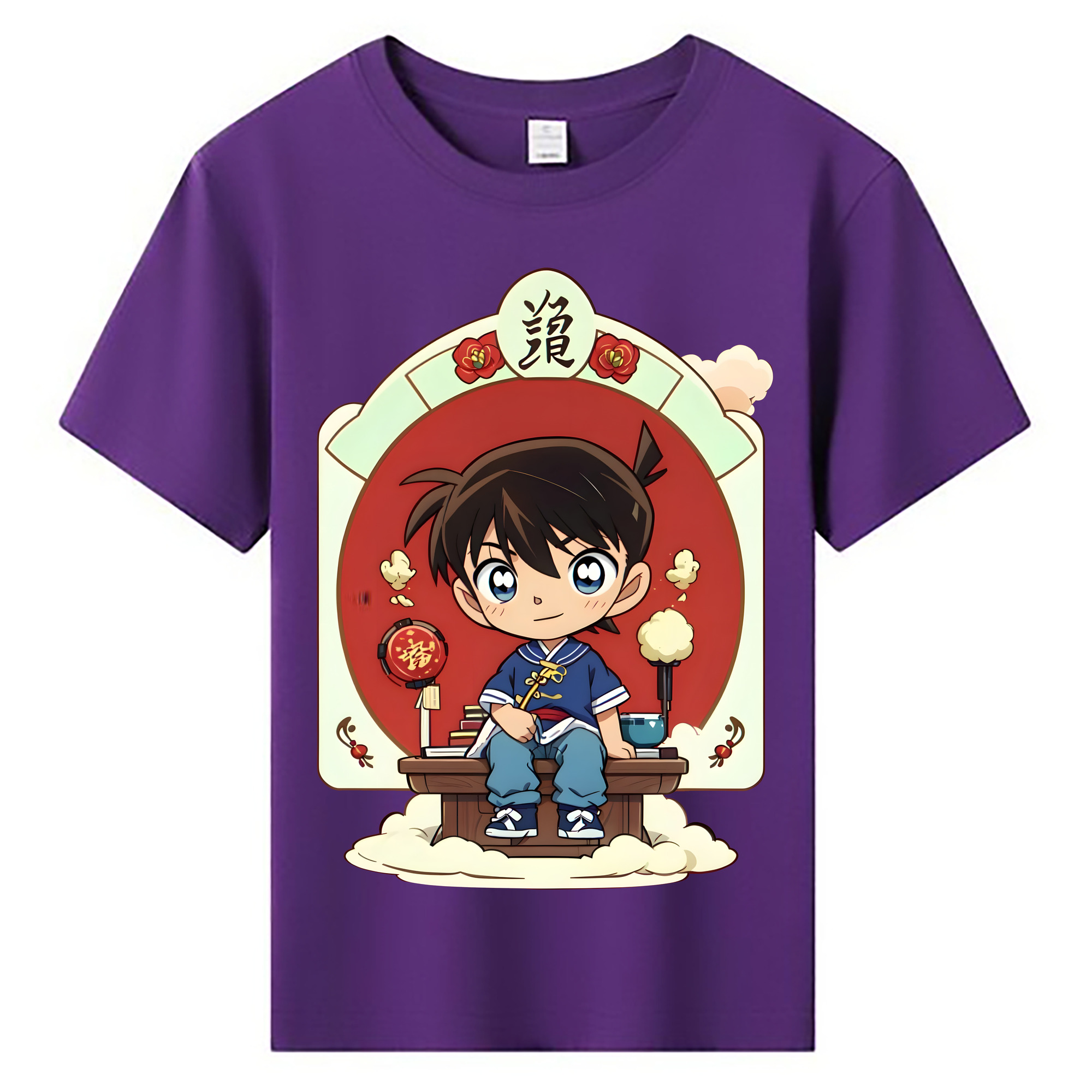 （画像用） 名探偵コナン 江戸川 コナン Detective Conan Conan Edogawa 綿100％キッズTシャツ（フロントプリント）