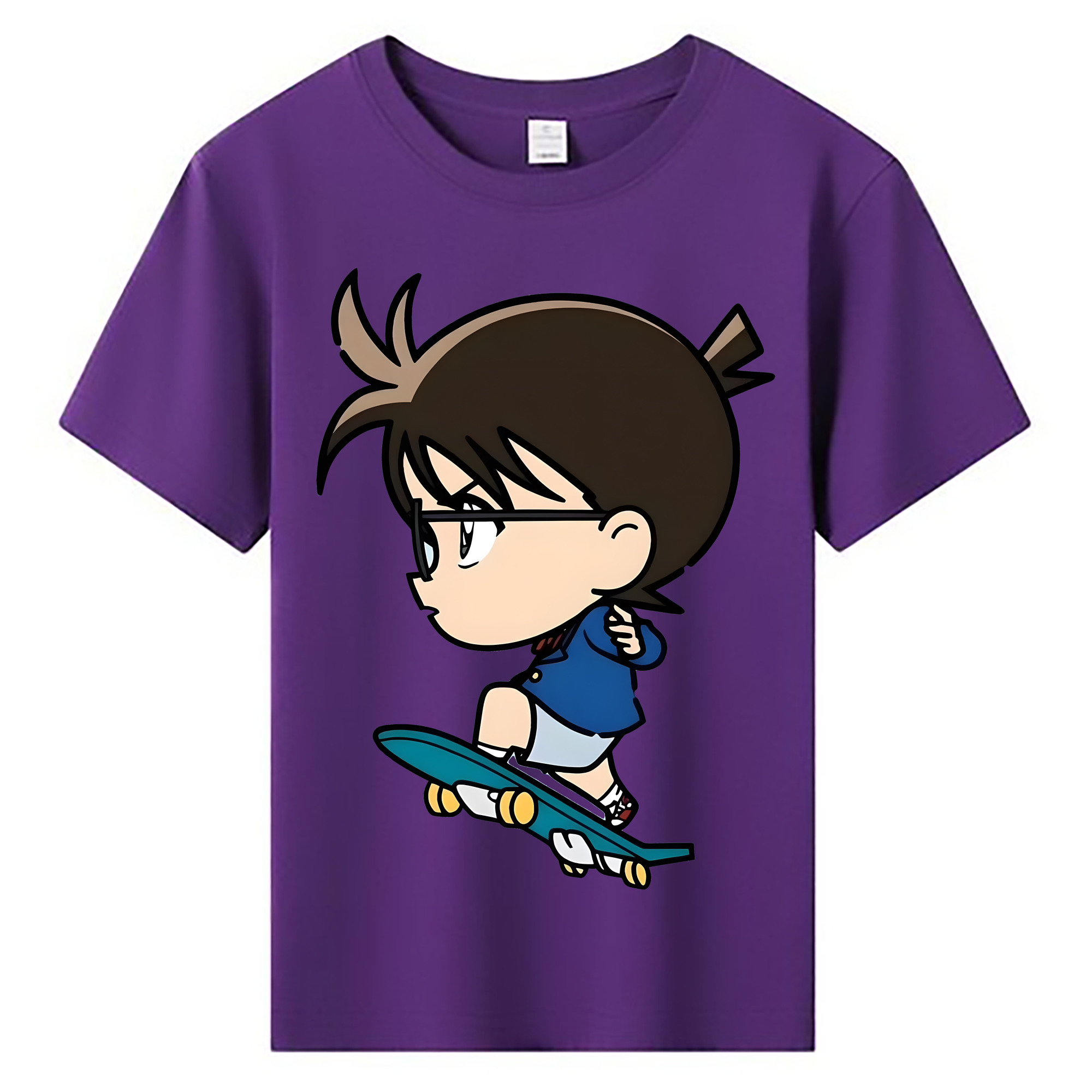 （画像用） 名探偵コナン 江戸川 コナン Detective Conan Conan Edogawa 綿100％キッズTシャツ（フロントプリント）