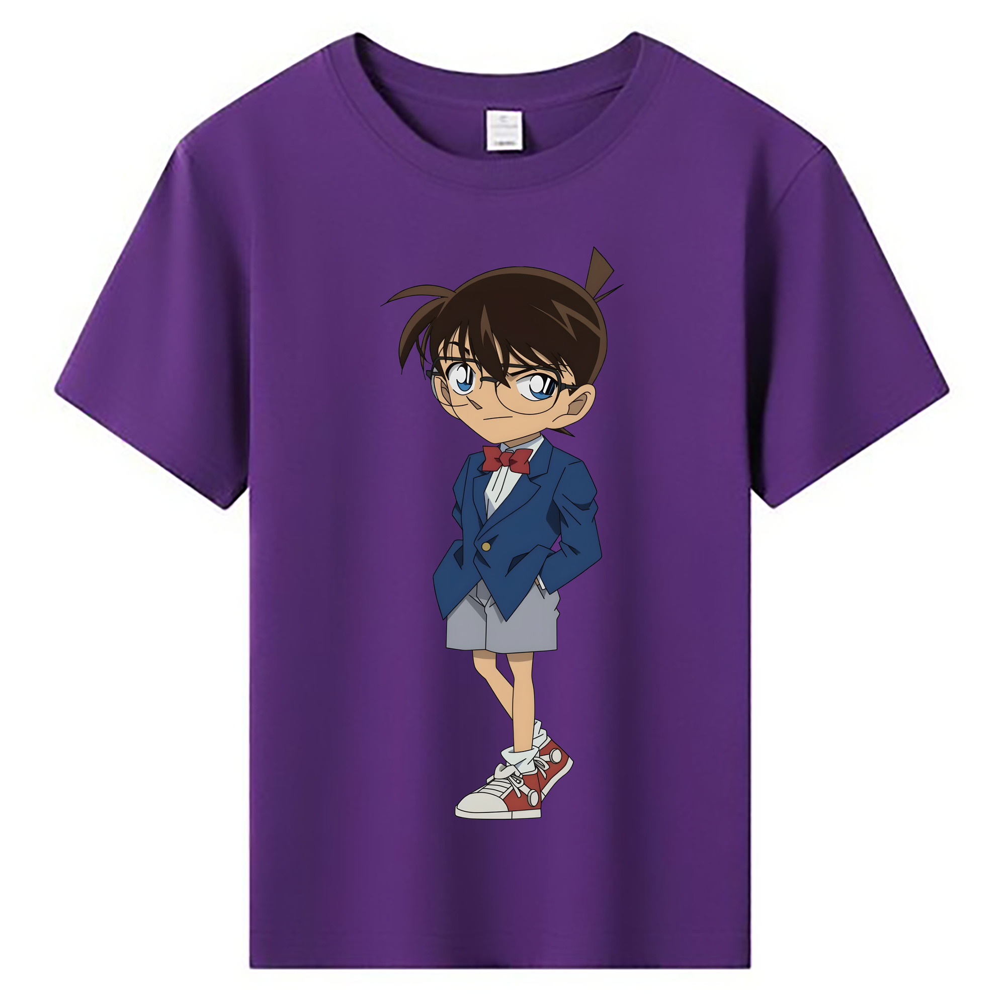 （画像用） 名探偵コナン 江戸川 コナン Detective Conan Conan Edogawa 綿100％キッズTシャツ（フロントプリント）