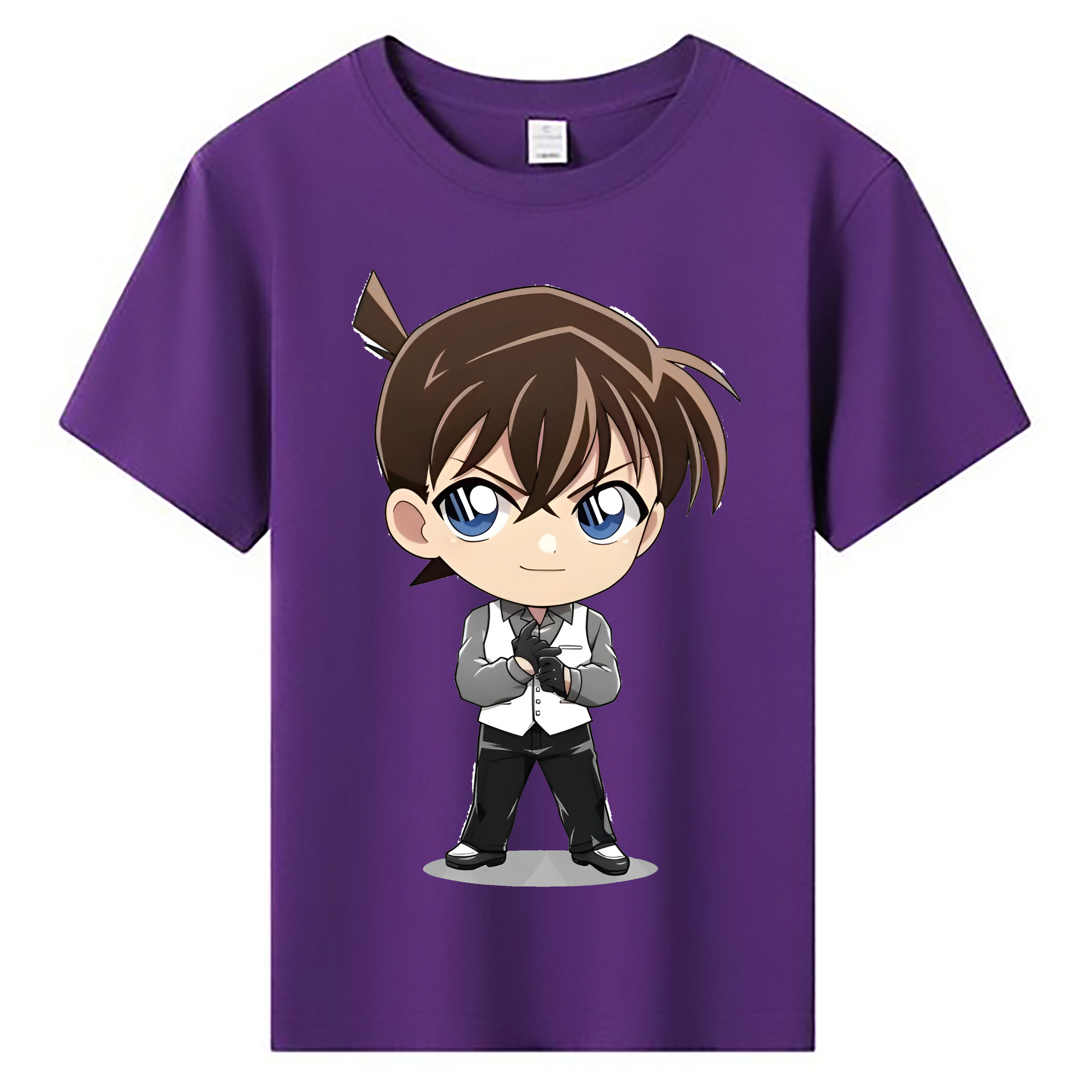 （画像用） 名探偵コナン 江戸川 コナン Detective Conan Conan Edogawa 綿100％キッズTシャツ（フロントプリント）