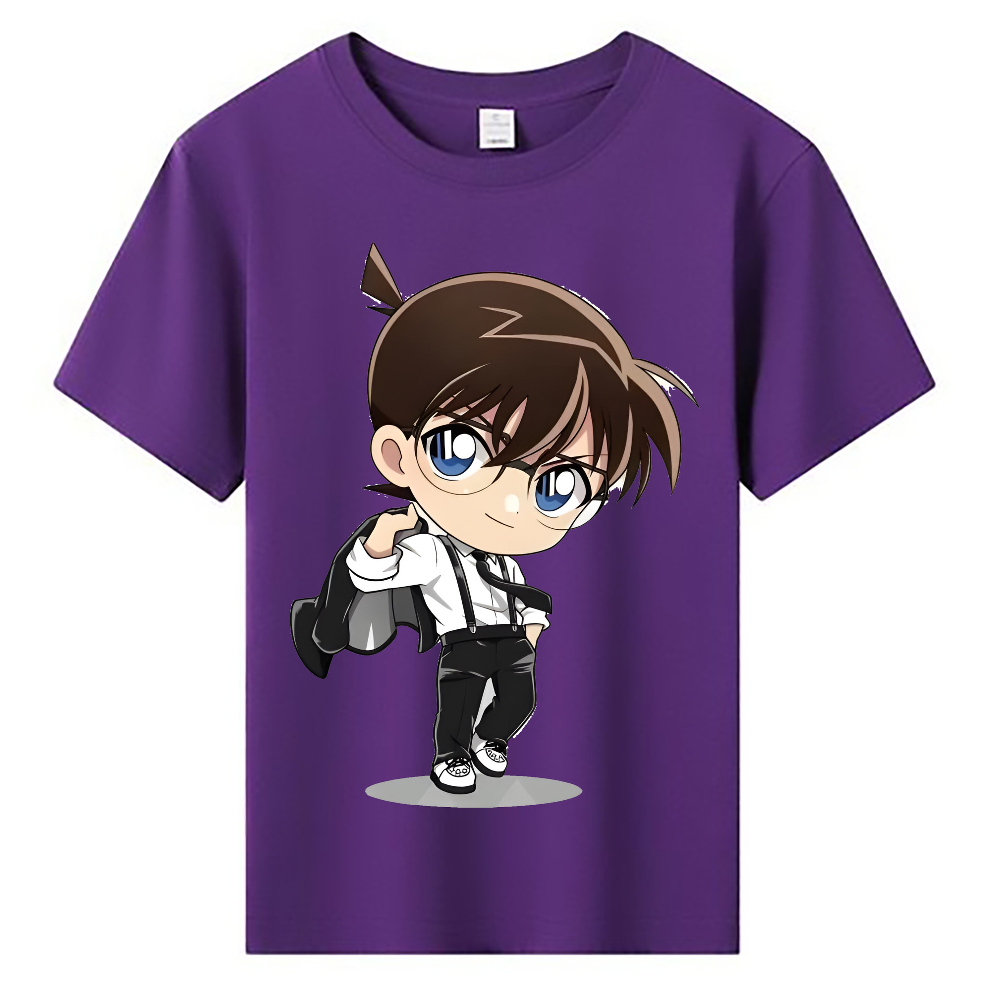 （画像用） 名探偵コナン 江戸川 コナン Detective Conan Conan Edogawa 綿100％キッズTシャツ（フロントプリント）