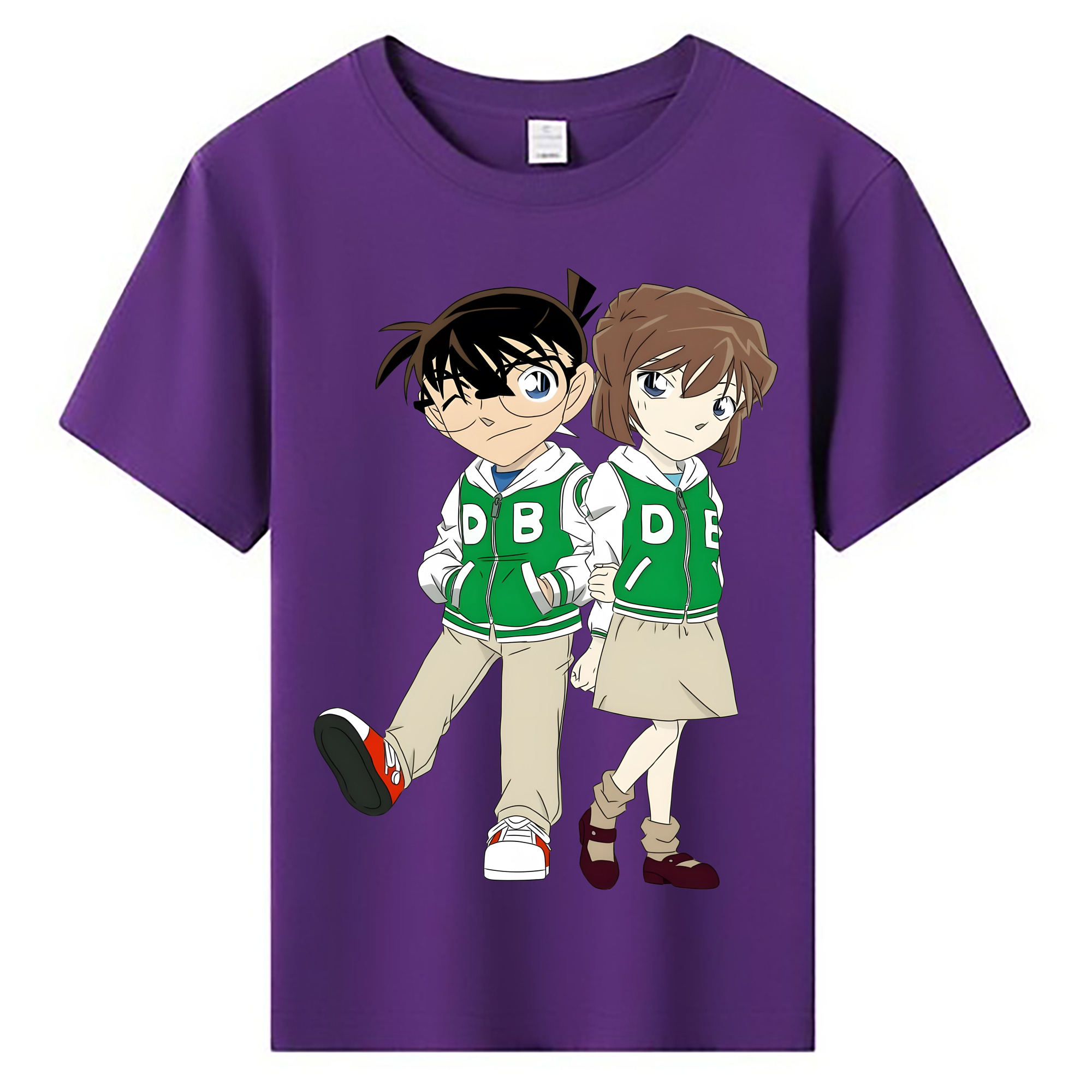 （画像用） 名探偵コナン 江戸川 コナン Detective Conan Conan Edogawa 綿100％キッズTシャツ（フロントプリント）