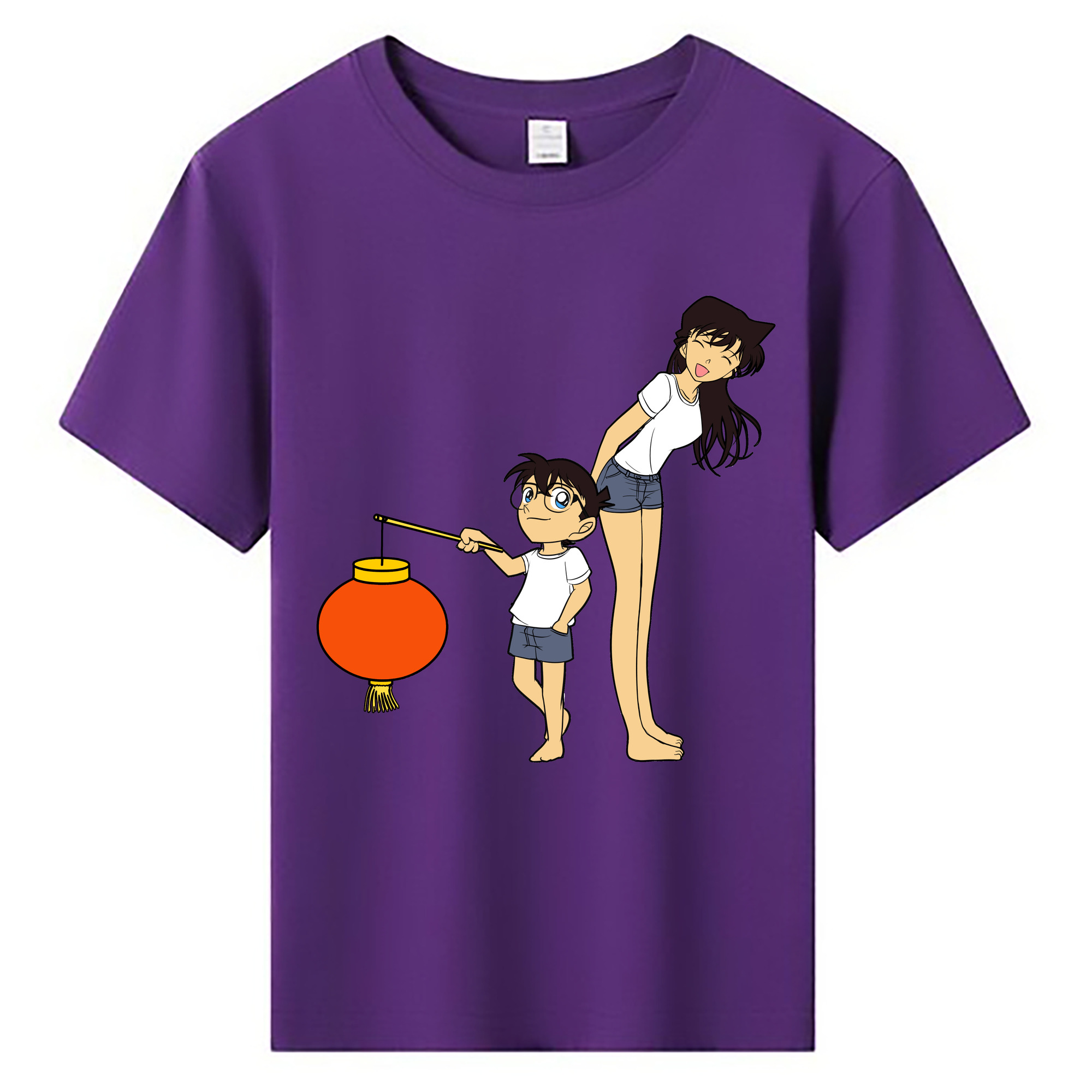 （画像用） 名探偵コナン 毛利 蘭 もうり らん、モーリ ラン Detective Conan Rachel Moore 綿100％キッズTシャツ（フロントプリント）
