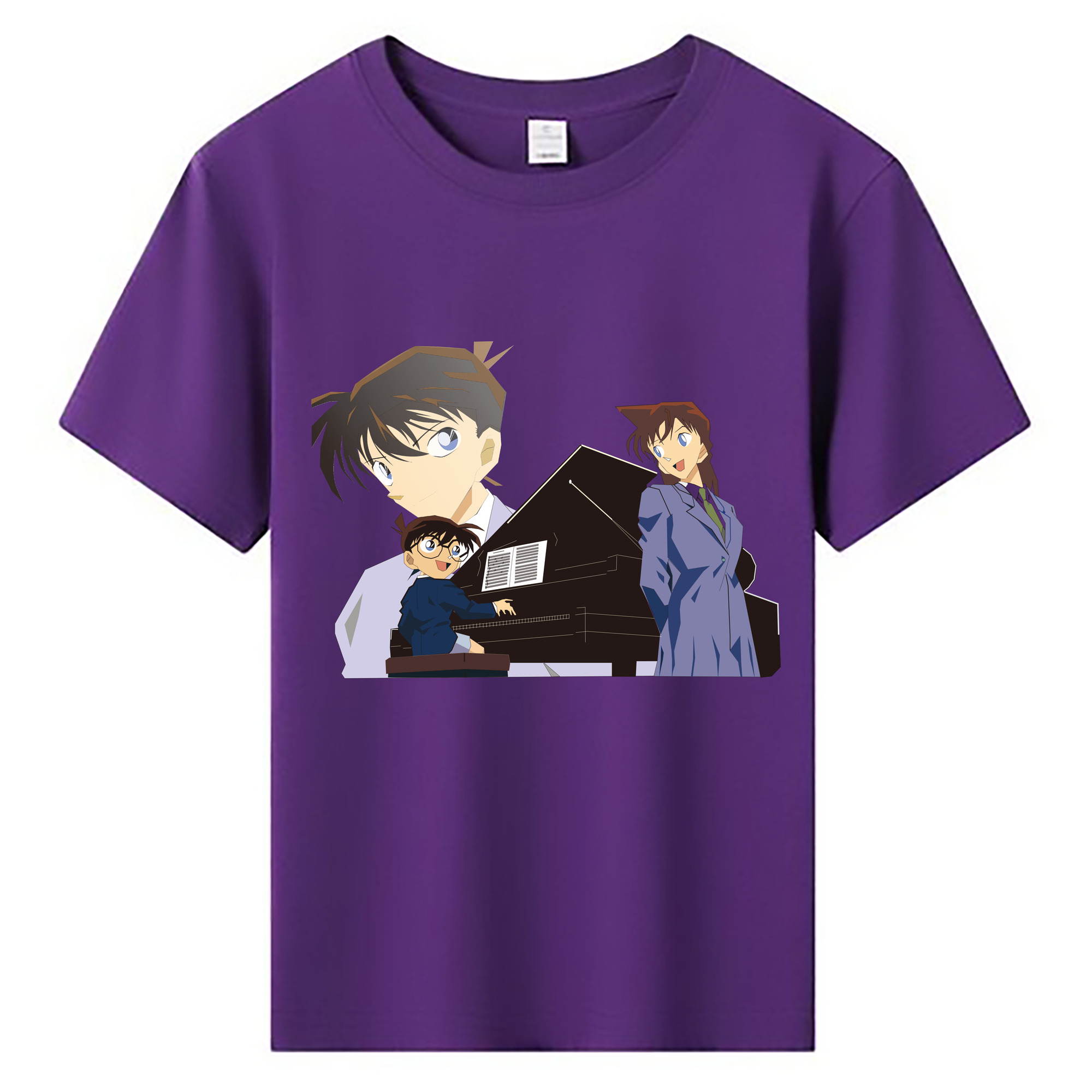 （画像用） 名探偵コナン 毛利 蘭 もうり らん、モーリ ラン Detective Conan Rachel Moore 綿100％キッズTシャツ（フロントプリント）