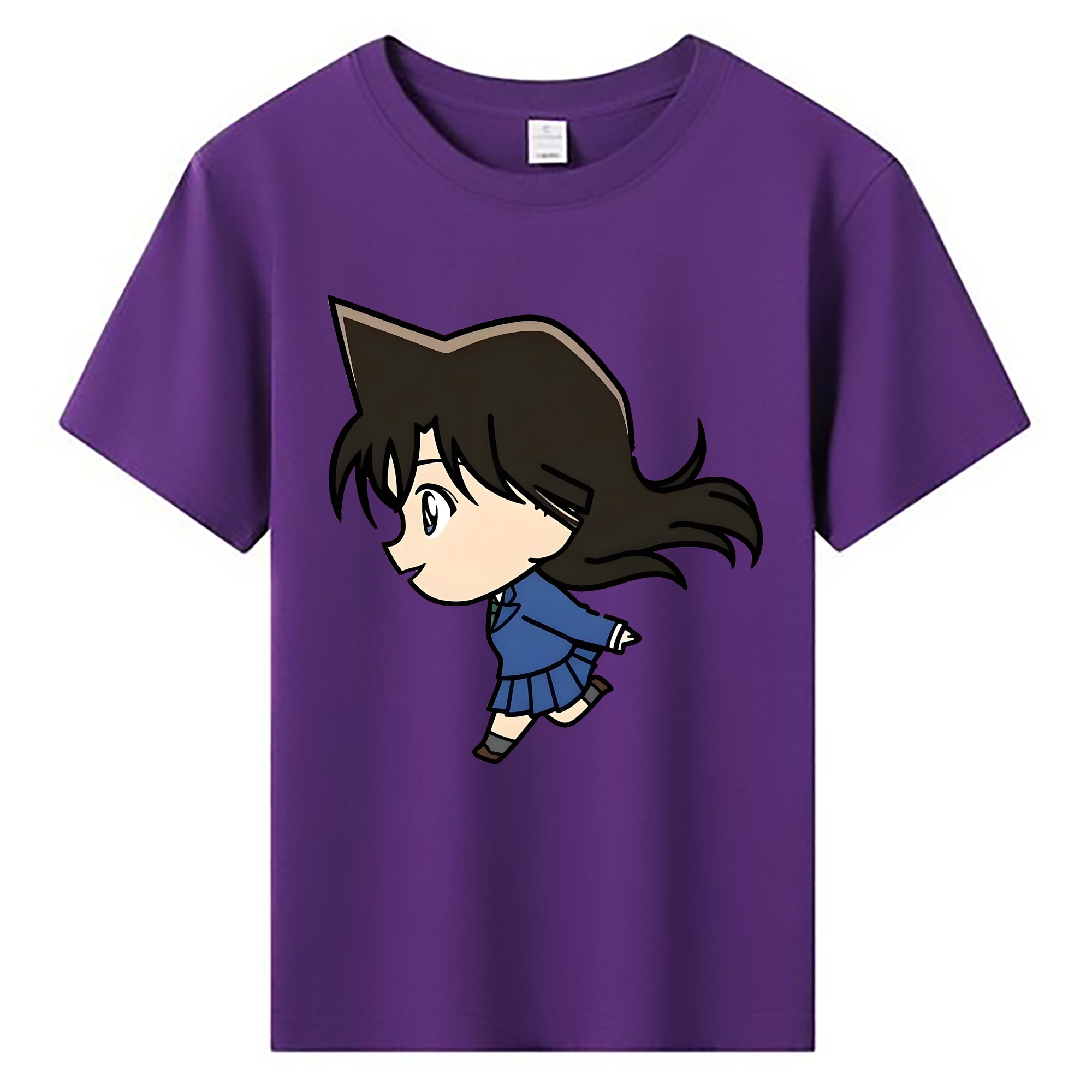 （画像用） 名探偵コナン 毛利 蘭 もうり らん、モーリ ラン Detective Conan Rachel Moore 綿100％キッズTシャツ（フロントプリント）