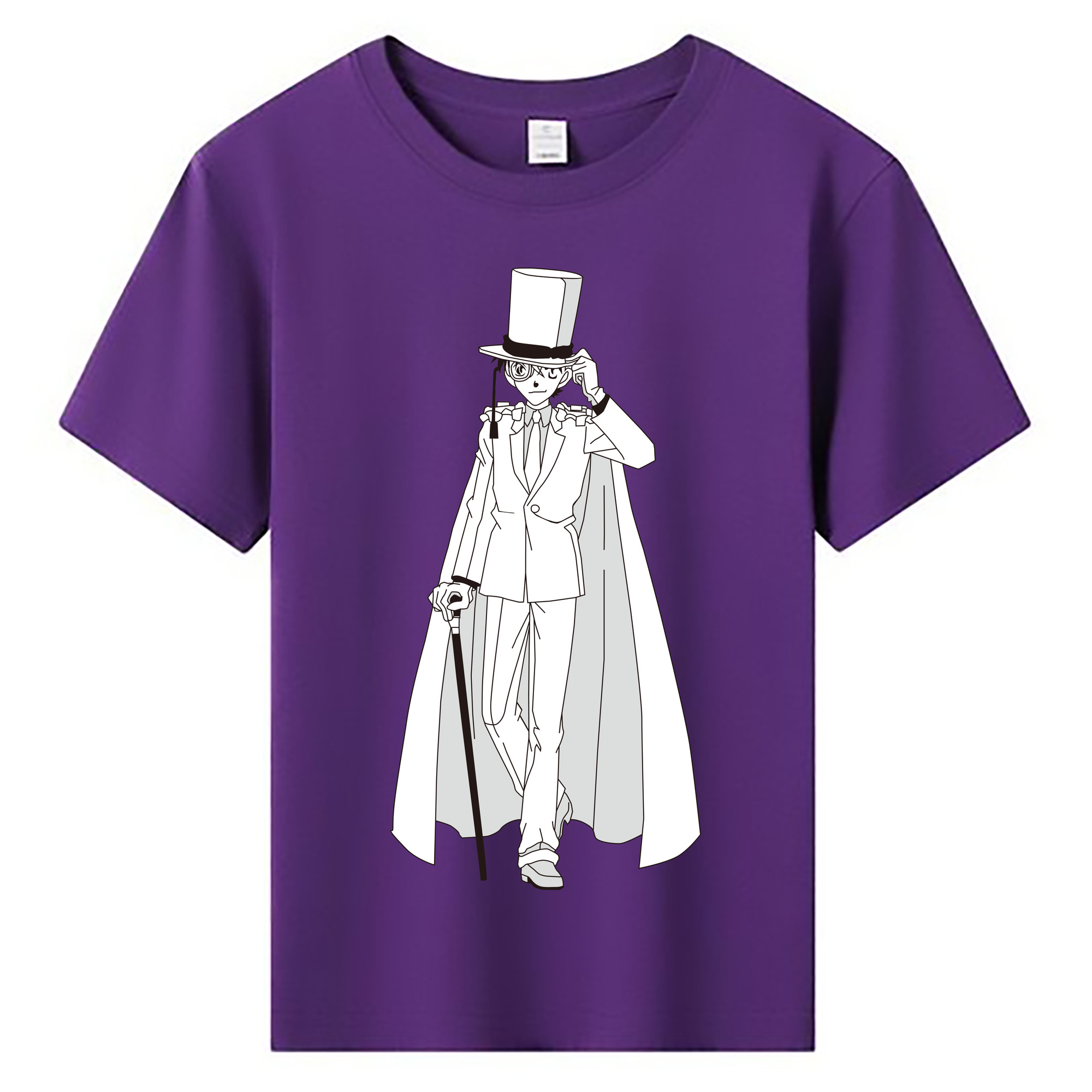 （画像用） 名探偵コナン くろば かいと Detective Conan Kuroba Kaito 綿100％キッズTシャツ（フロントプリント）