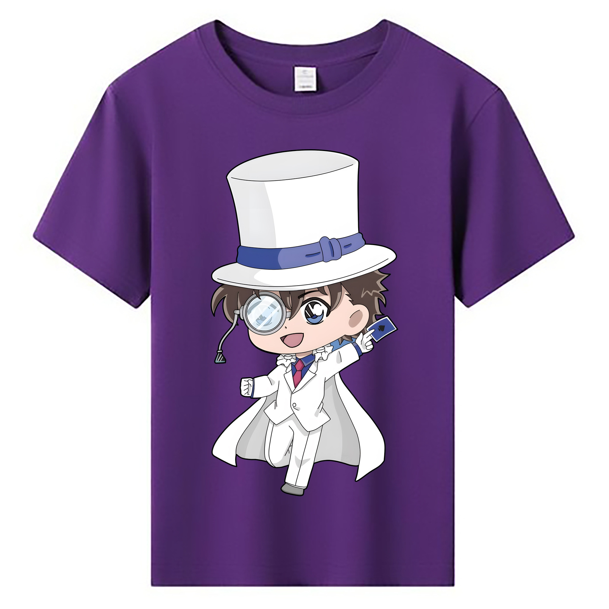 （画像用） 名探偵コナン くろば かいと Detective Conan Kuroba Kaito 綿100％キッズTシャツ（フロントプリント）