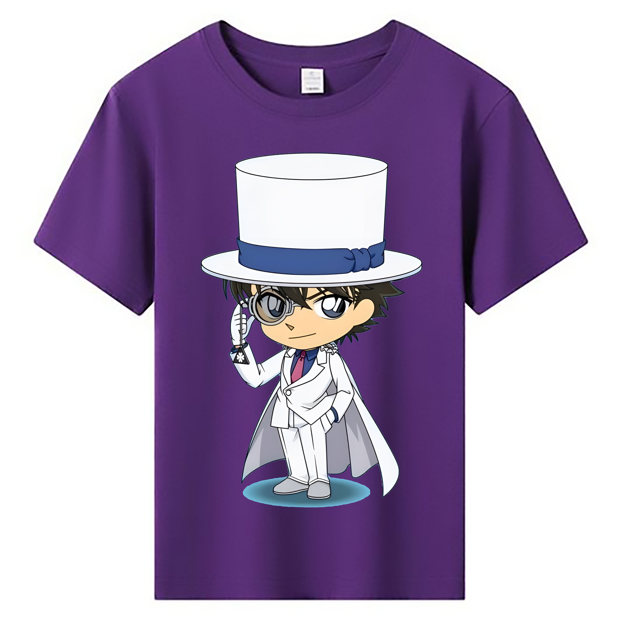 （画像用） 名探偵コナン くろば かいと Detective Conan Kuroba Kaito 綿100％キッズTシャツ（フロントプリント）