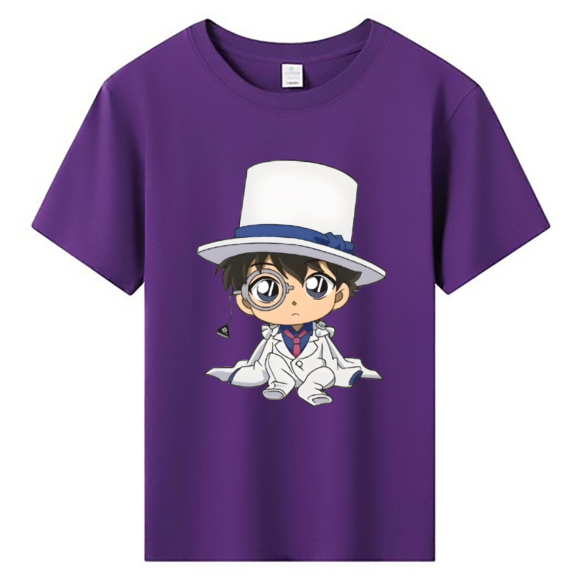 （画像用） 名探偵コナン くろば かいと Detective Conan Kuroba Kaito 綿100％キッズTシャツ（フロントプリント）