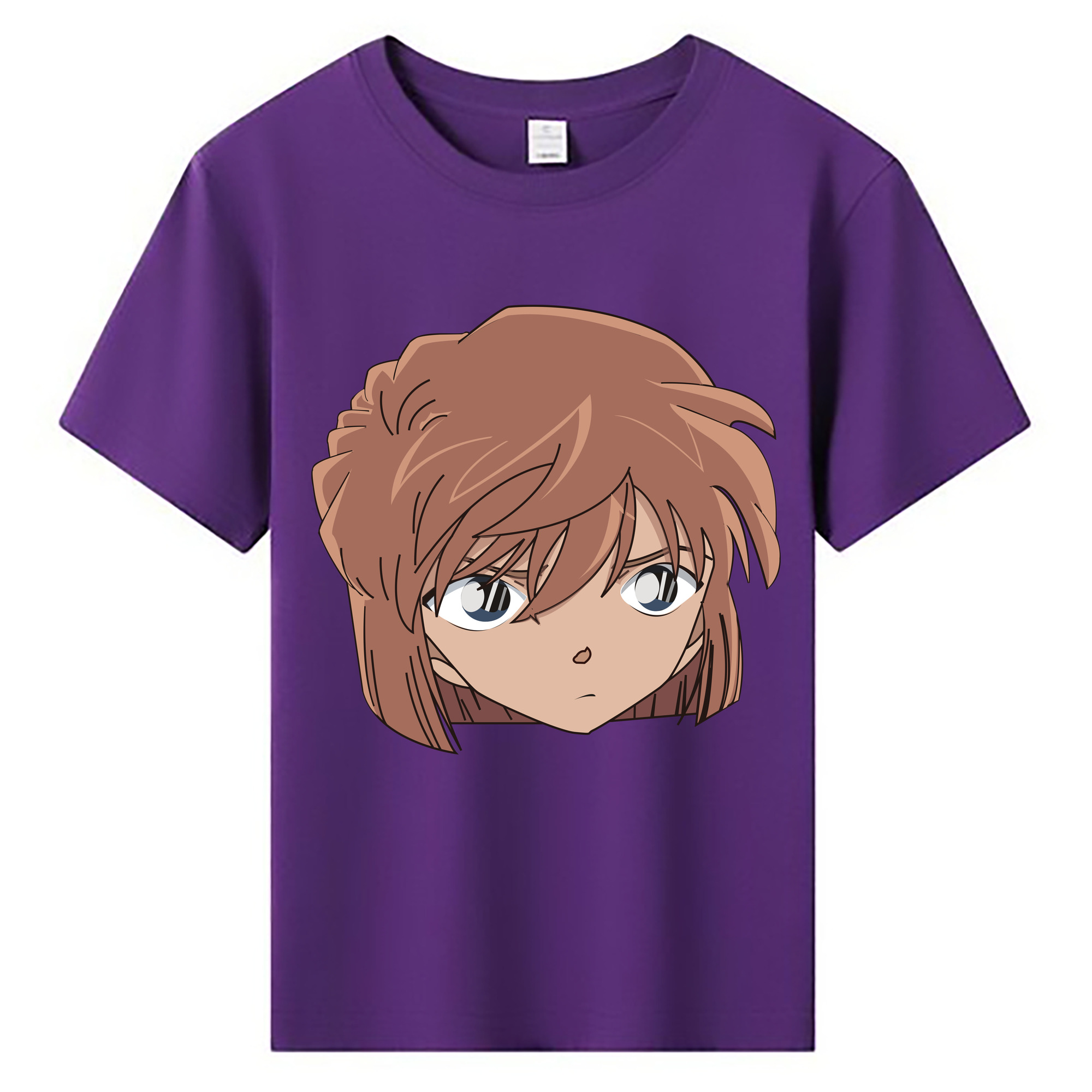 （画像用） 名探偵コナン 灰原 哀 はいばら あい Detective Conan Anita Hailey、Vi Graythorn Haibara Ai 綿100％キッズTシャツ（フロントプリント）