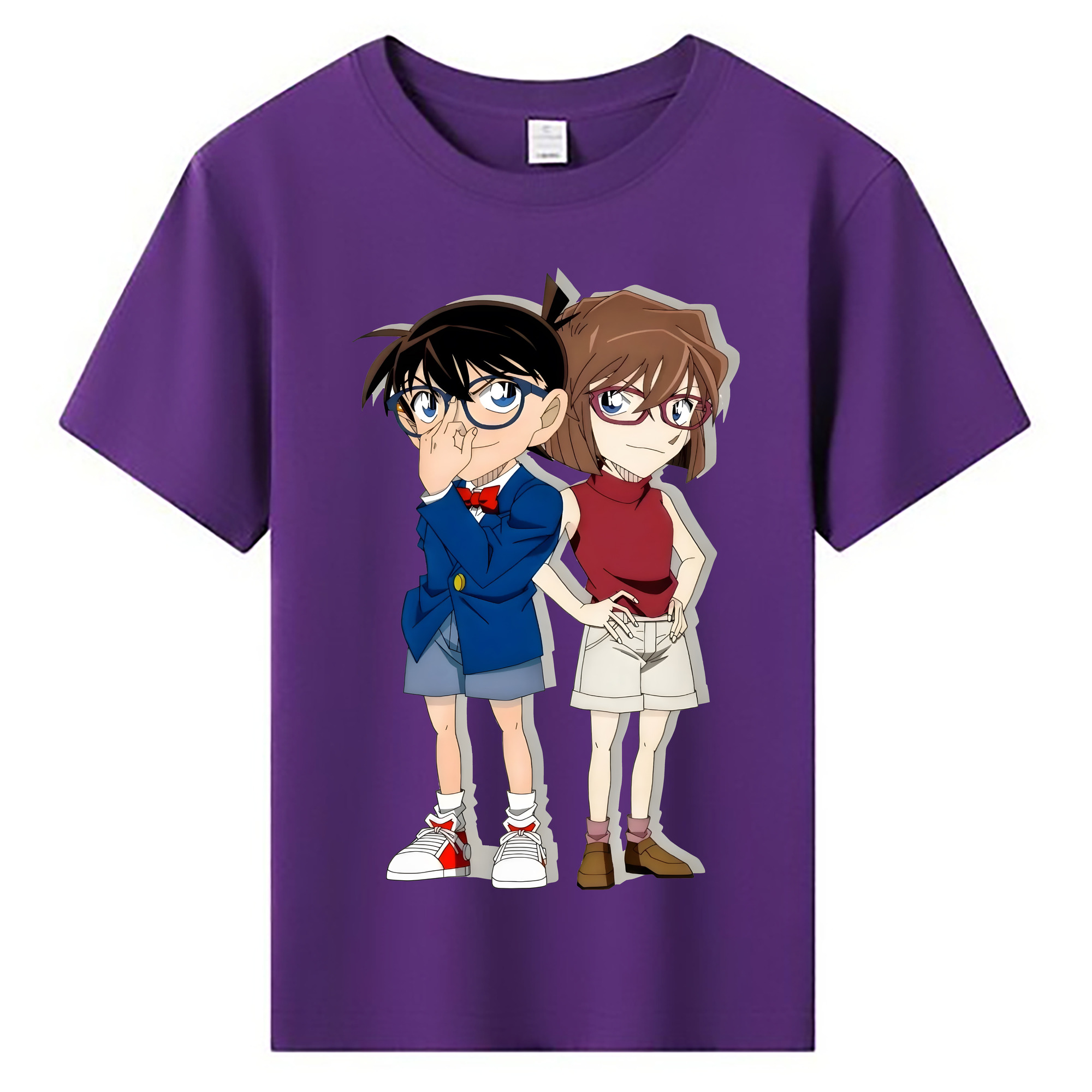 （画像用） 名探偵コナン 灰原 哀 はいばら あい Detective Conan Anita Hailey、Vi Graythorn Haibara Ai 綿100％キッズTシャツ（フロントプリント）