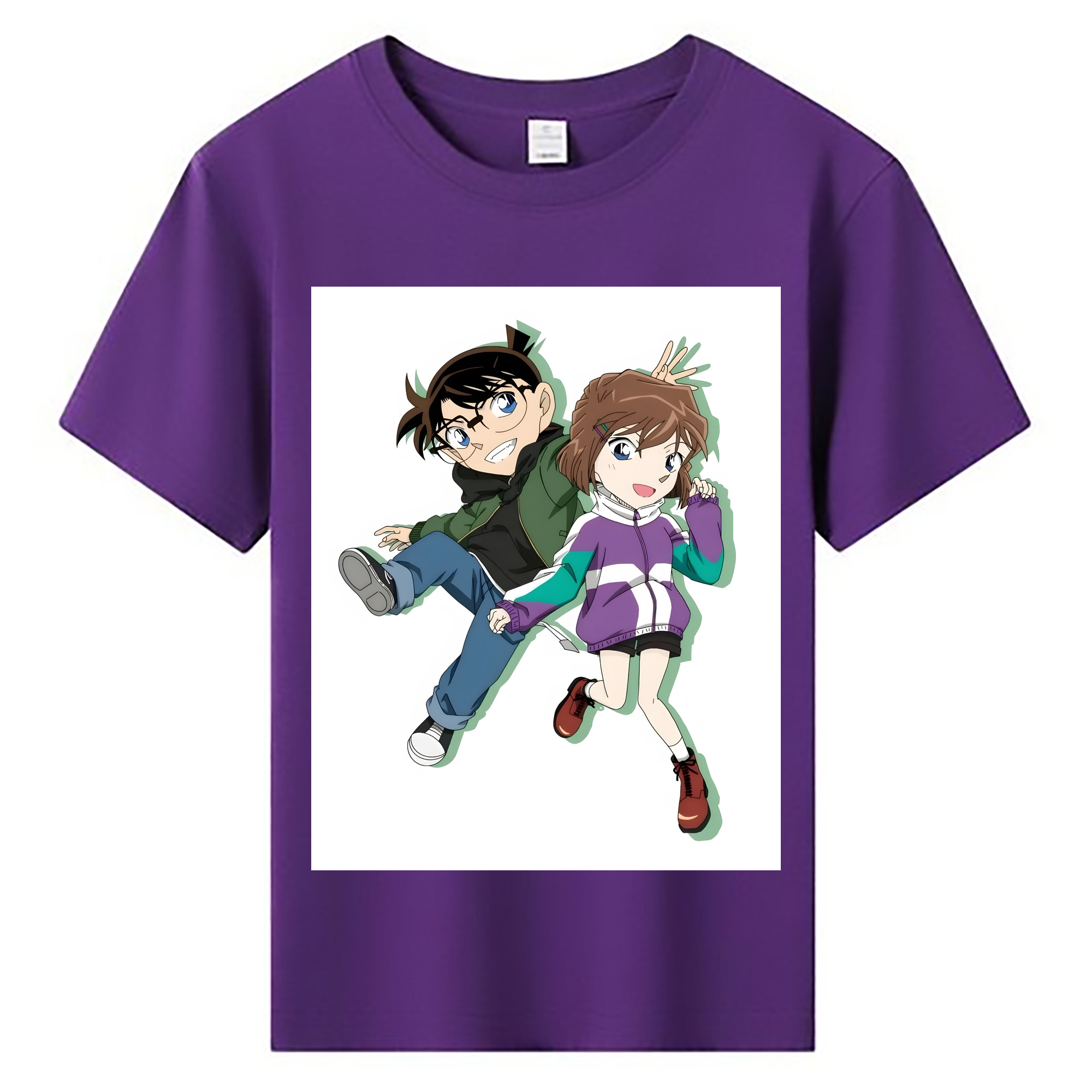 （画像用） 名探偵コナン 灰原 哀 はいばら あい Detective Conan Anita Hailey、Vi Graythorn Haibara Ai 綿100％キッズTシャツ（フロントプリント）