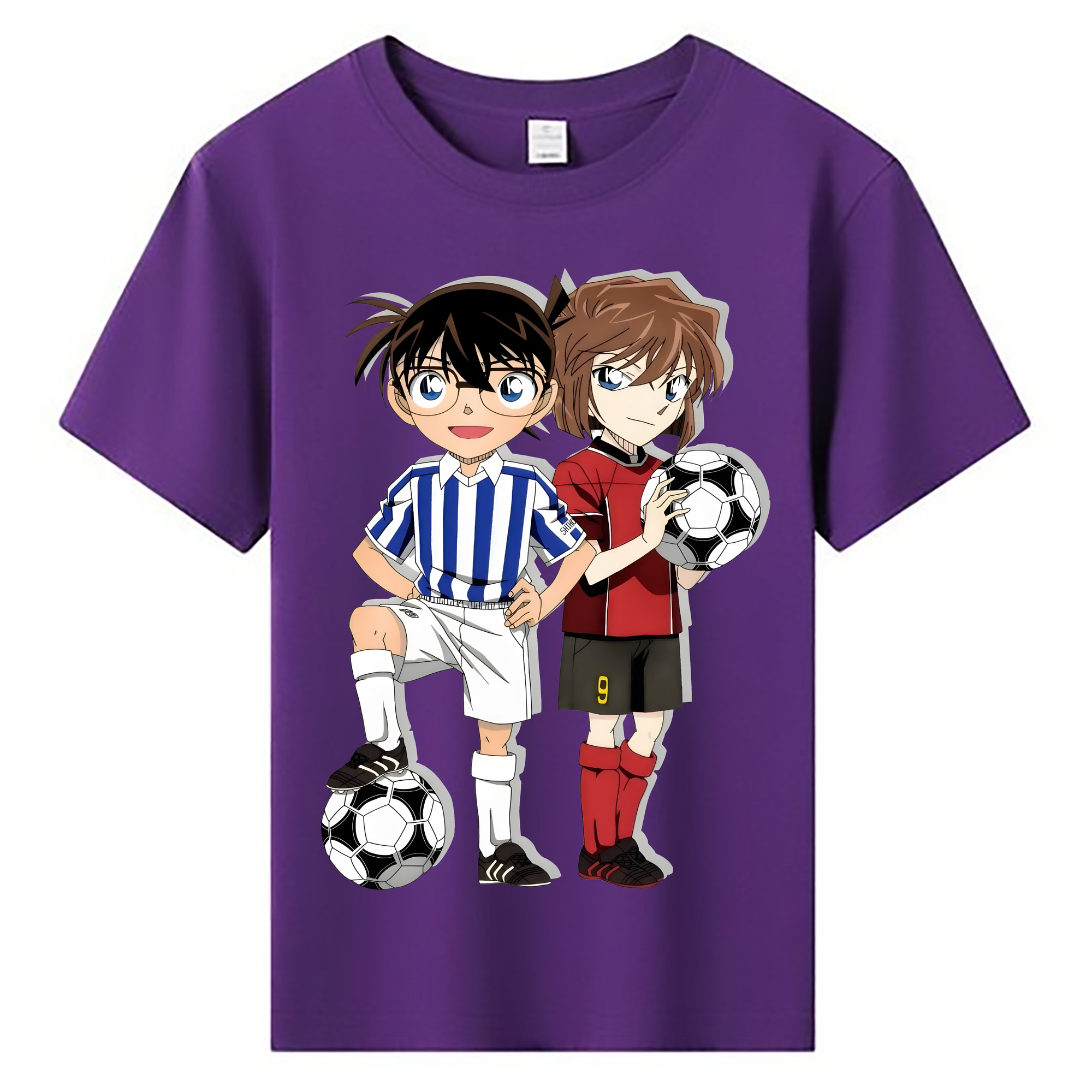（画像用） 名探偵コナン 灰原 哀 はいばら あい Detective Conan Anita Hailey、Vi Graythorn Haibara Ai 綿100％キッズTシャツ（フロントプリント）