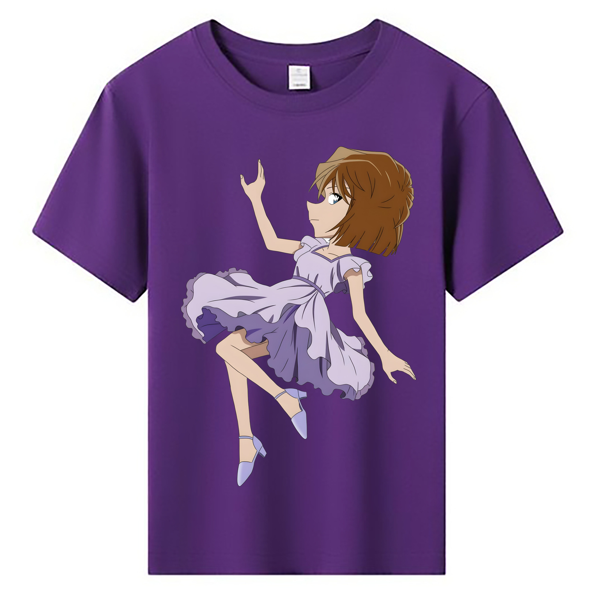 （画像用） 名探偵コナン 灰原 哀 はいばら あい Detective Conan Anita Hailey、Vi Graythorn Haibara Ai 綿100％キッズTシャツ（フロントプリント）