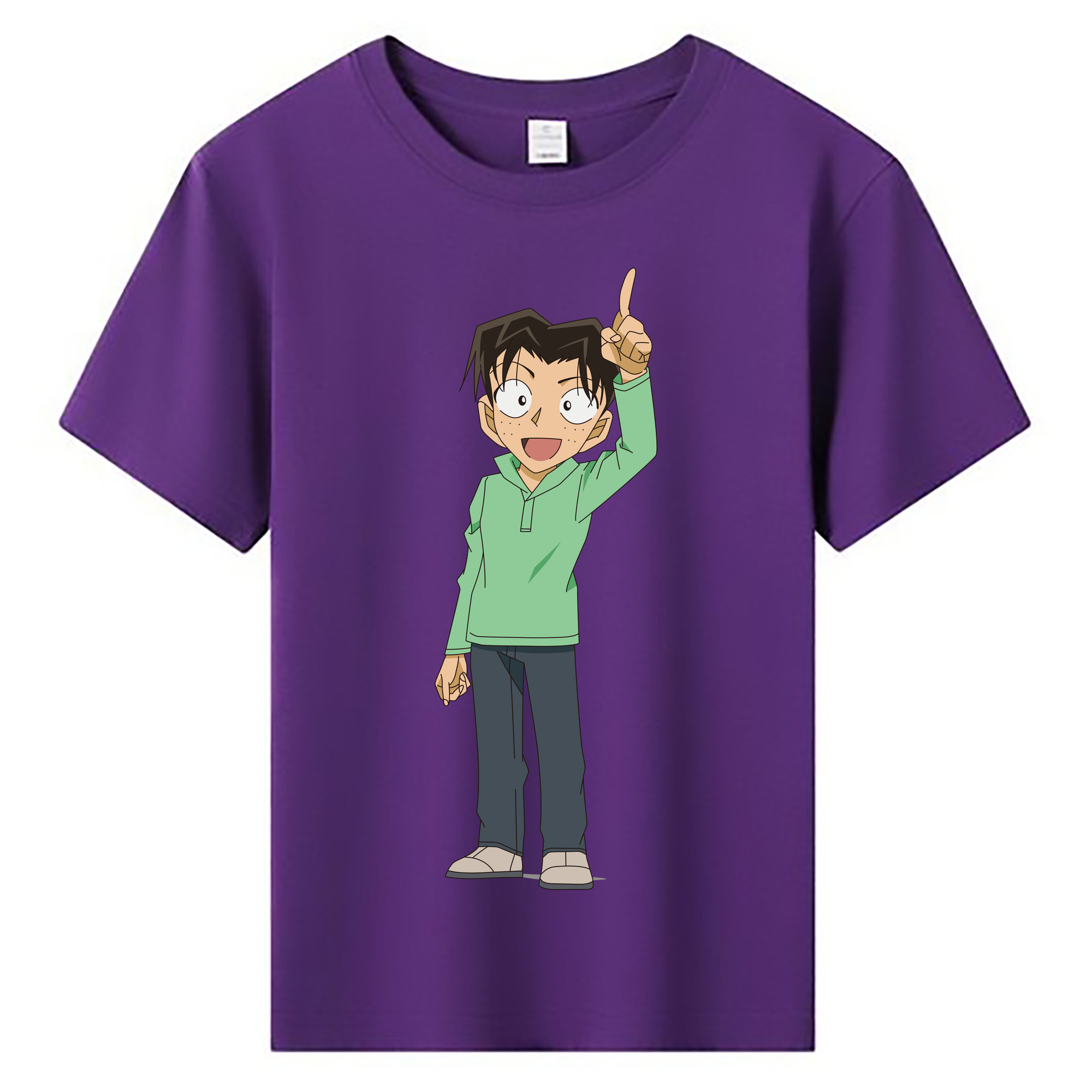 （画像用） 名探偵コナン 円谷 光彦 つぶらや みつひこ Detective Conan Mitch Tennyson 綿100％キッズTシャツ（フロントプリント）