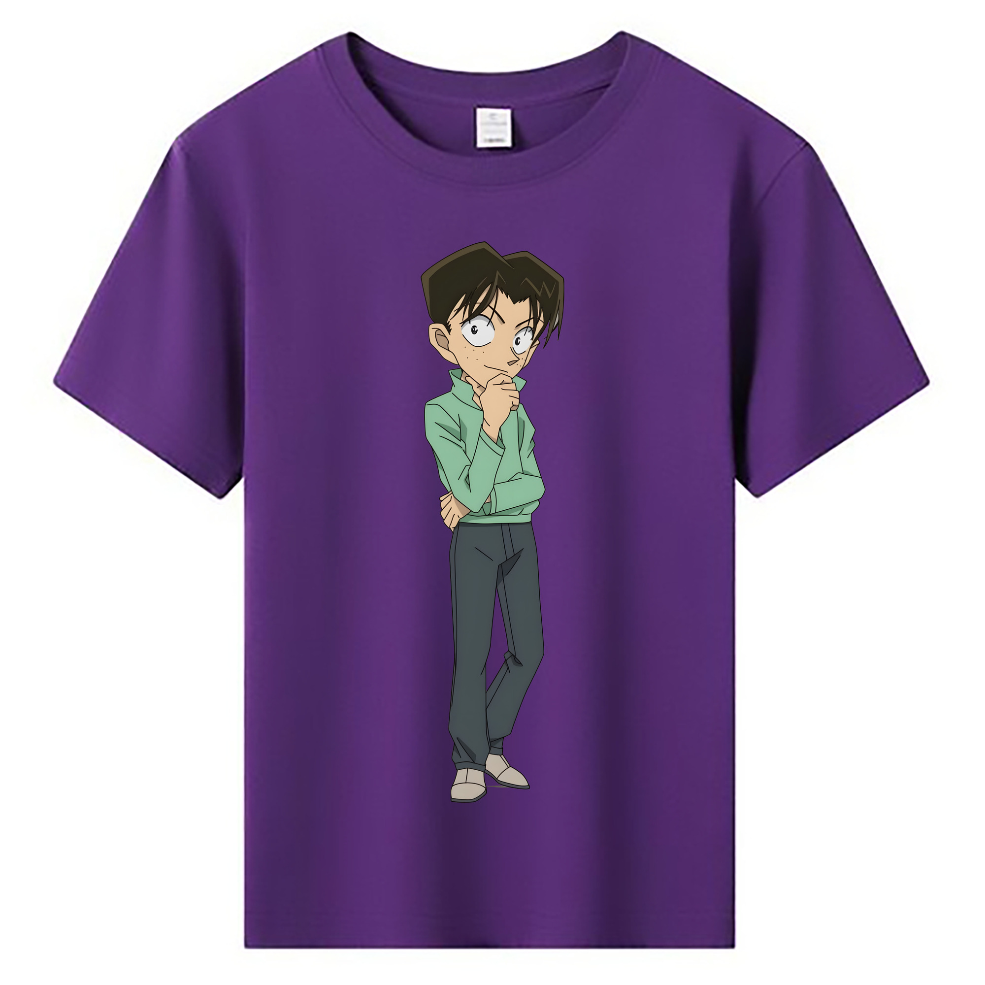 （画像用） 名探偵コナン 円谷 光彦 つぶらや みつひこ Detective Conan Mitch Tennyson 綿100％キッズTシャツ（フロントプリント）