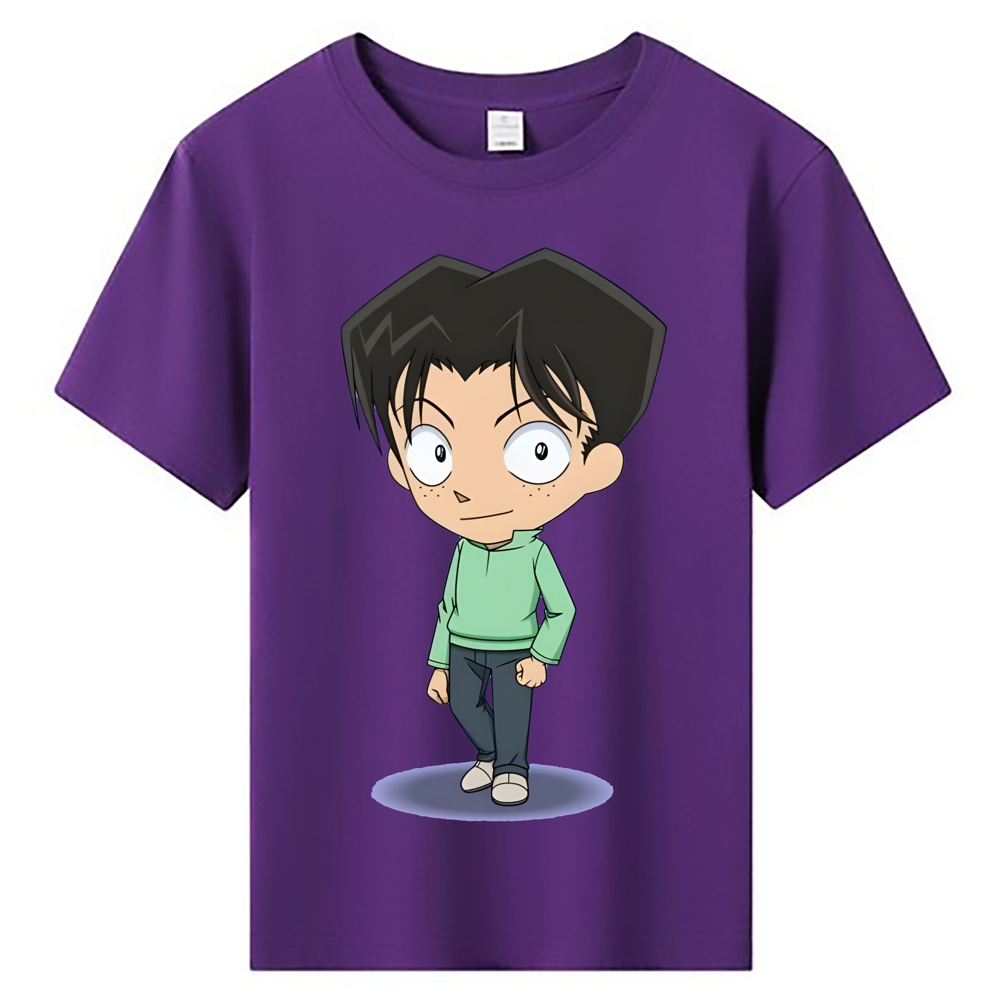 （画像用） 名探偵コナン 円谷 光彦 つぶらや みつひこ Detective Conan Mitch Tennyson 綿100％キッズTシャツ（フロントプリント）