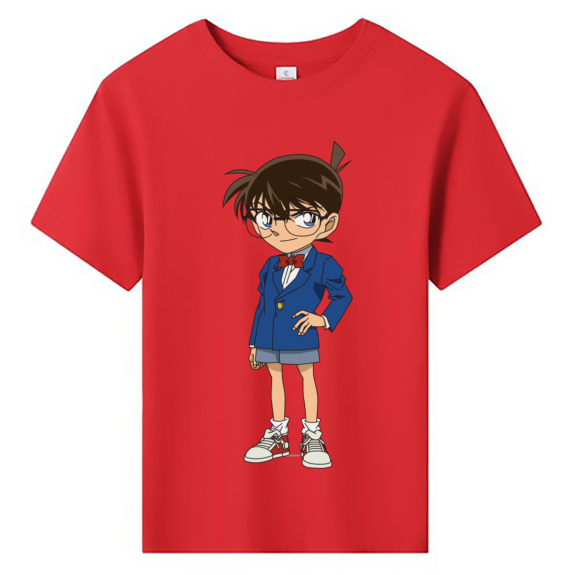 （画像用） 名探偵コナン 江戸川 コナン Detective Conan Conan Edogawa 綿100％キッズTシャツ（フロントプリント）