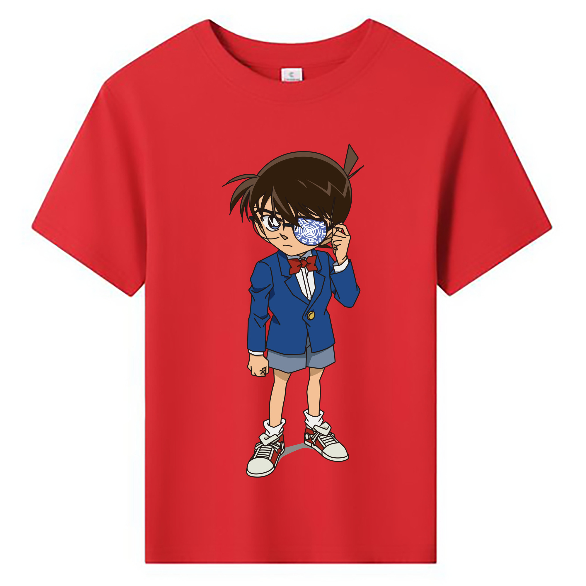 （画像用） 名探偵コナン 江戸川 コナン Detective Conan Conan Edogawa 綿100％キッズTシャツ（フロントプリント）