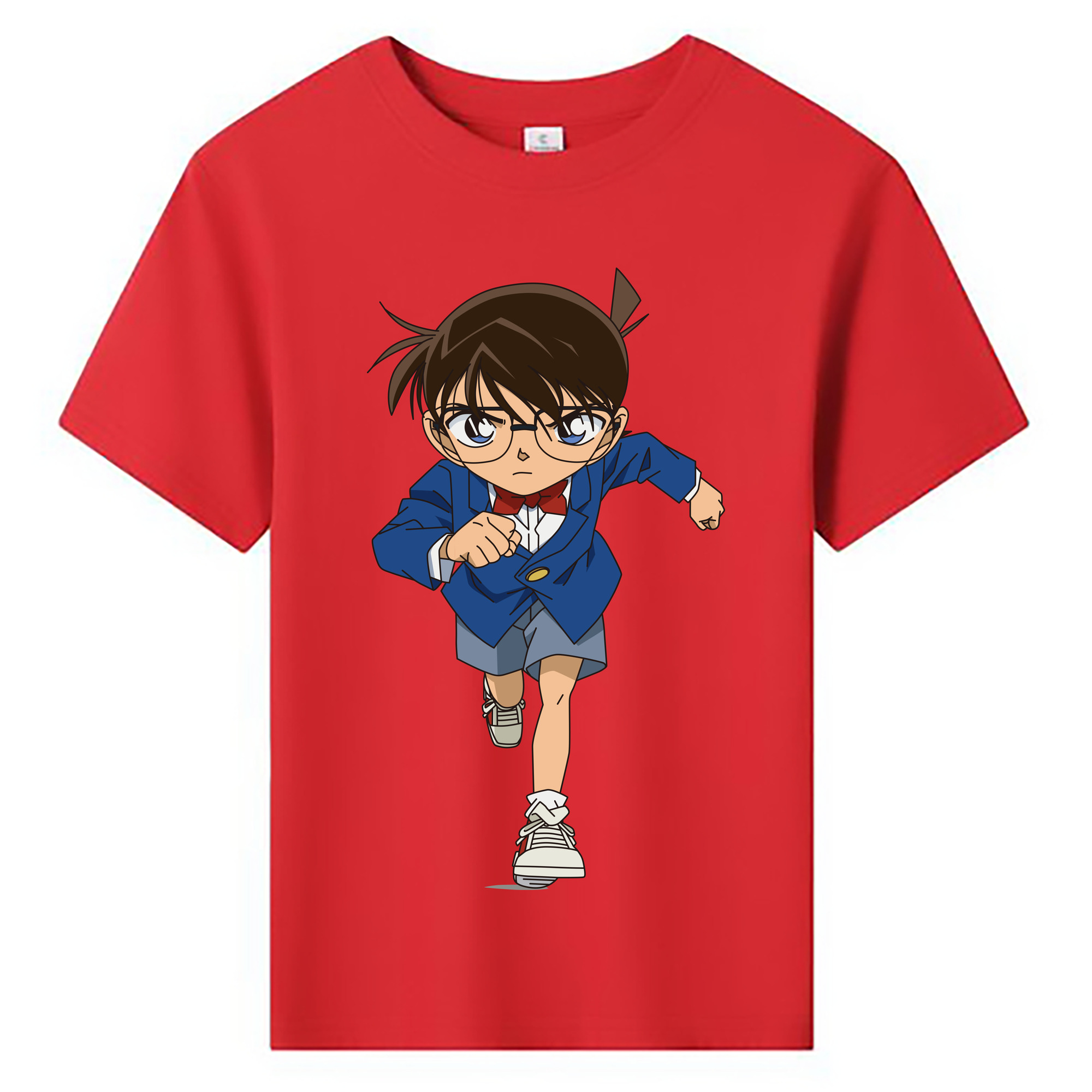 （画像用） 名探偵コナン 江戸川 コナン Detective Conan Conan Edogawa 綿100％キッズTシャツ（フロントプリント）