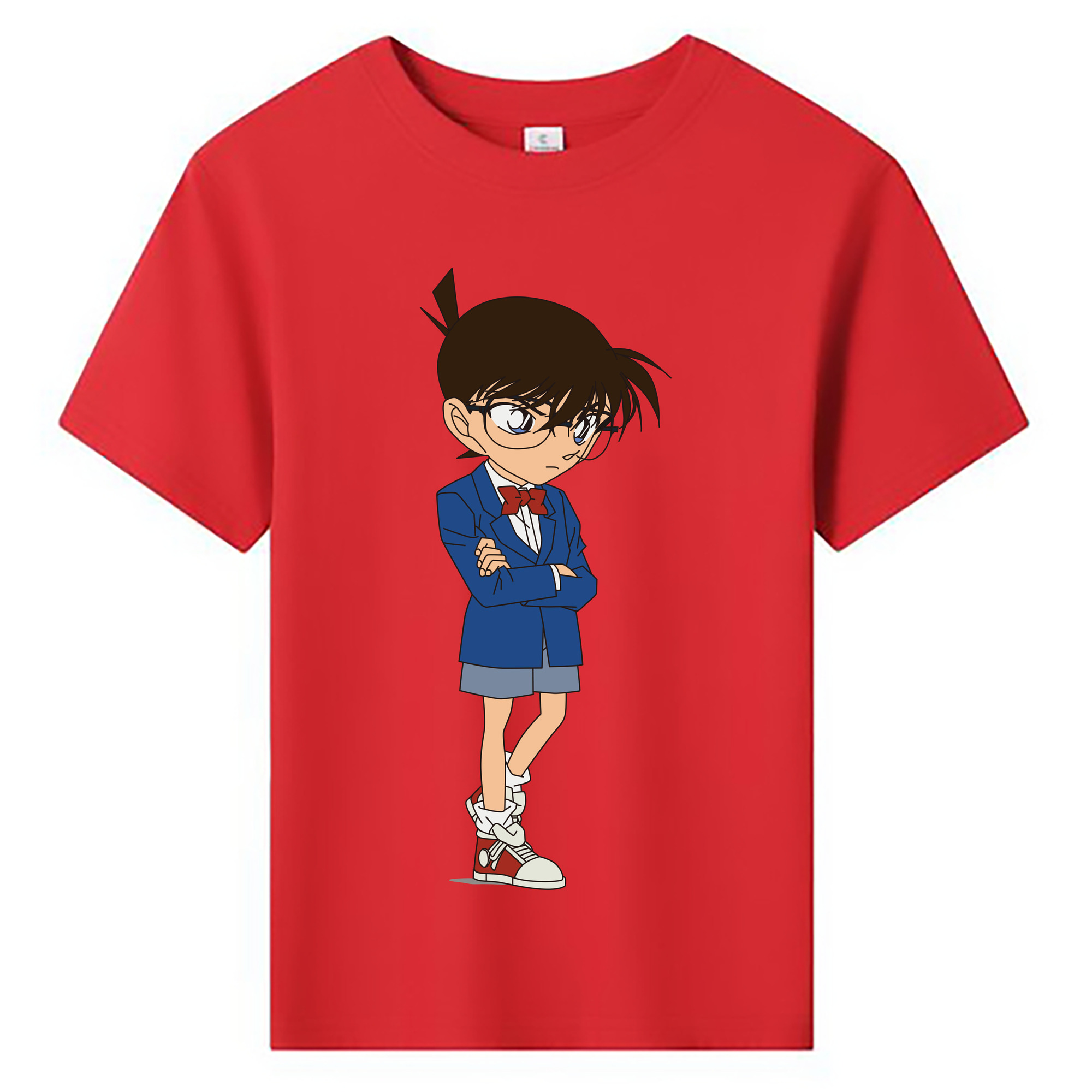 （画像用） 名探偵コナン 江戸川 コナン Detective Conan Conan Edogawa 綿100％キッズTシャツ（フロントプリント）
