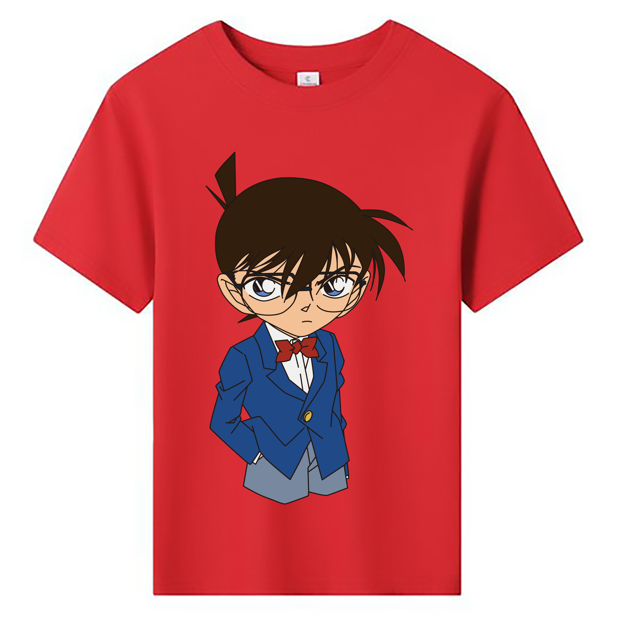 （画像用） 名探偵コナン 江戸川 コナン Detective Conan Conan Edogawa 綿100％キッズTシャツ（フロントプリント）