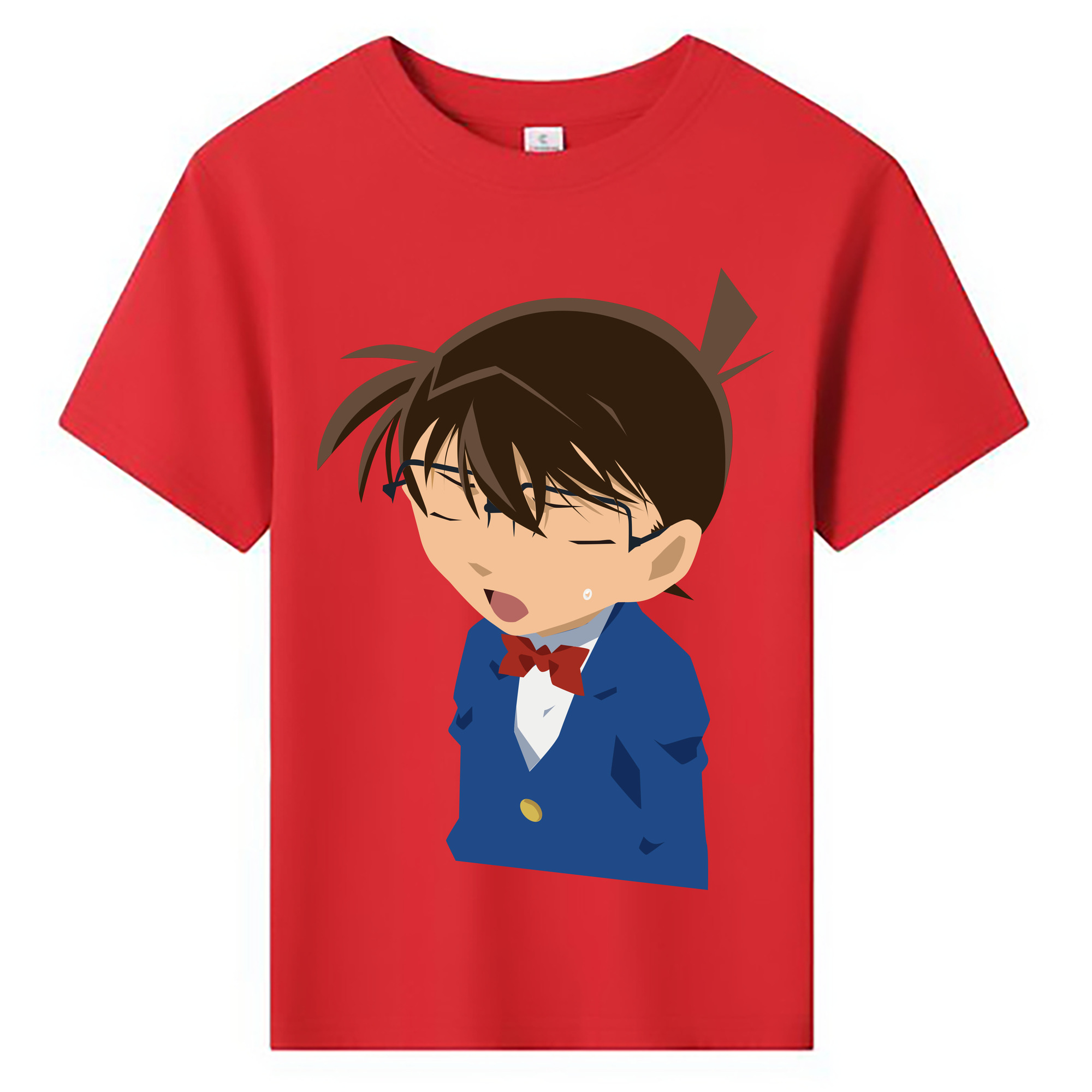 （画像用） 名探偵コナン 江戸川 コナン Detective Conan Conan Edogawa 綿100％キッズTシャツ（フロントプリント）