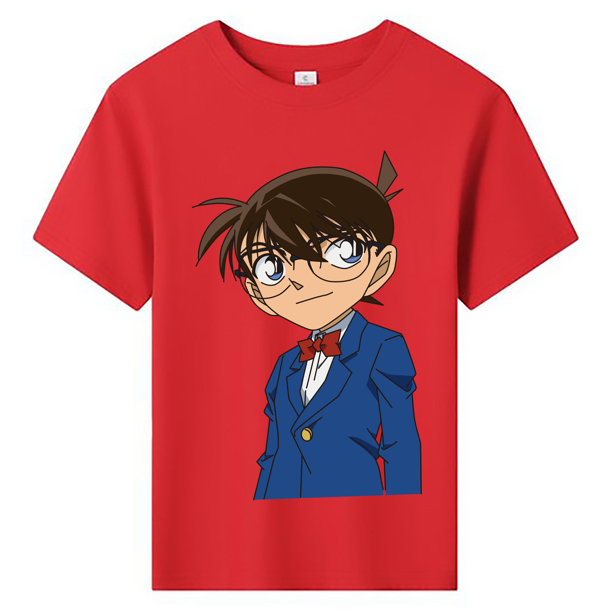 （画像用） 名探偵コナン 江戸川 コナン Detective Conan Conan Edogawa 綿100％キッズTシャツ（フロントプリント）