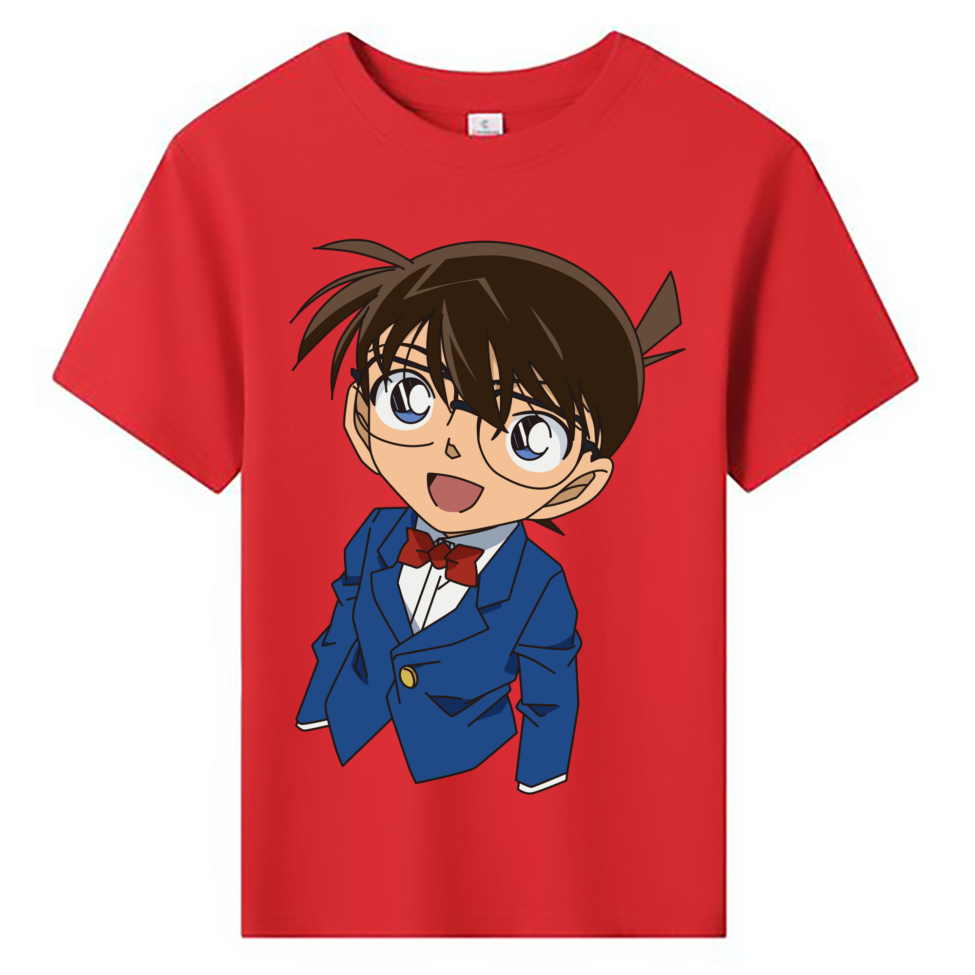 （画像用） 名探偵コナン 江戸川 コナン Detective Conan Conan Edogawa 綿100％キッズTシャツ（フロントプリント）