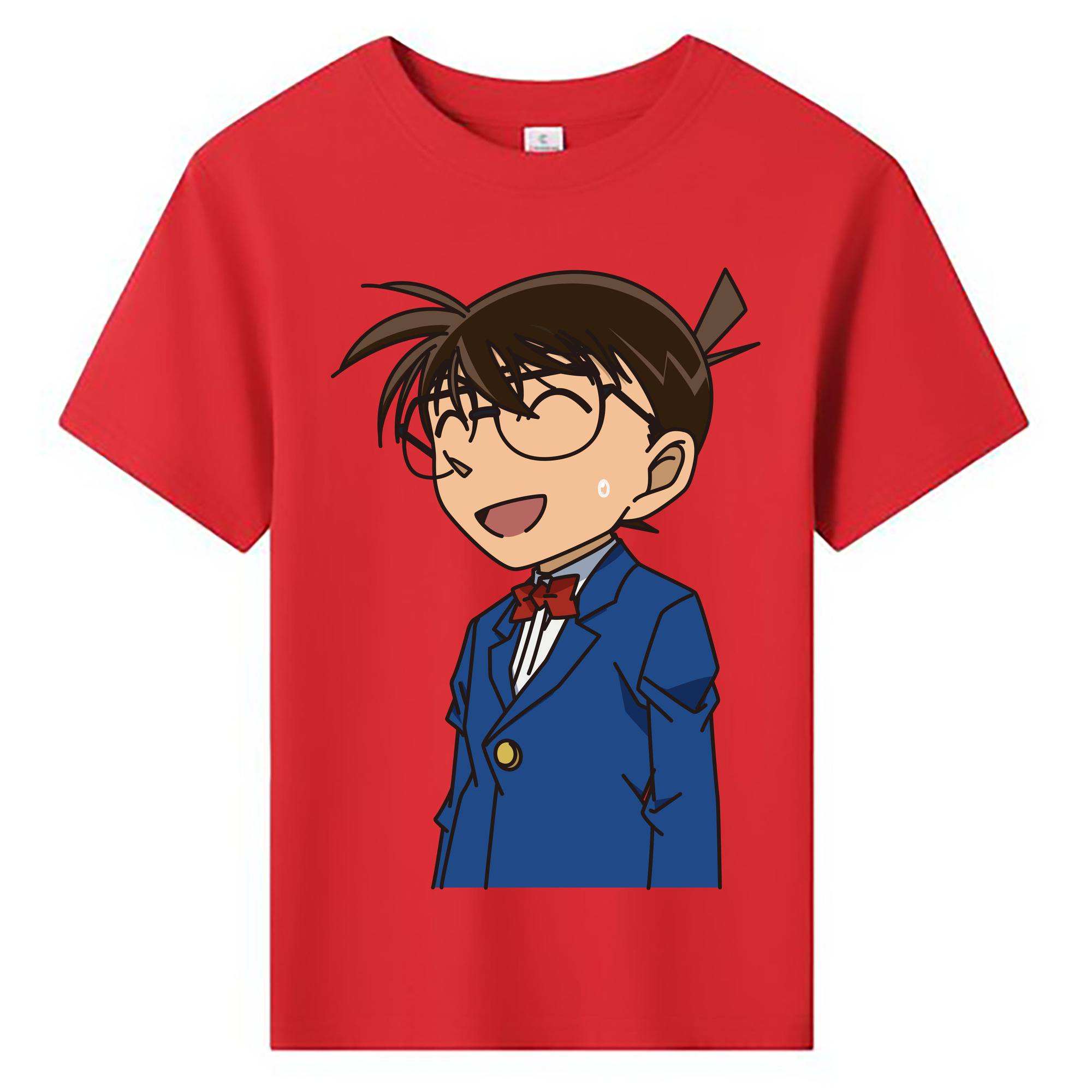 （画像用） 名探偵コナン 江戸川 コナン Detective Conan Conan Edogawa 綿100％キッズTシャツ（フロントプリント）