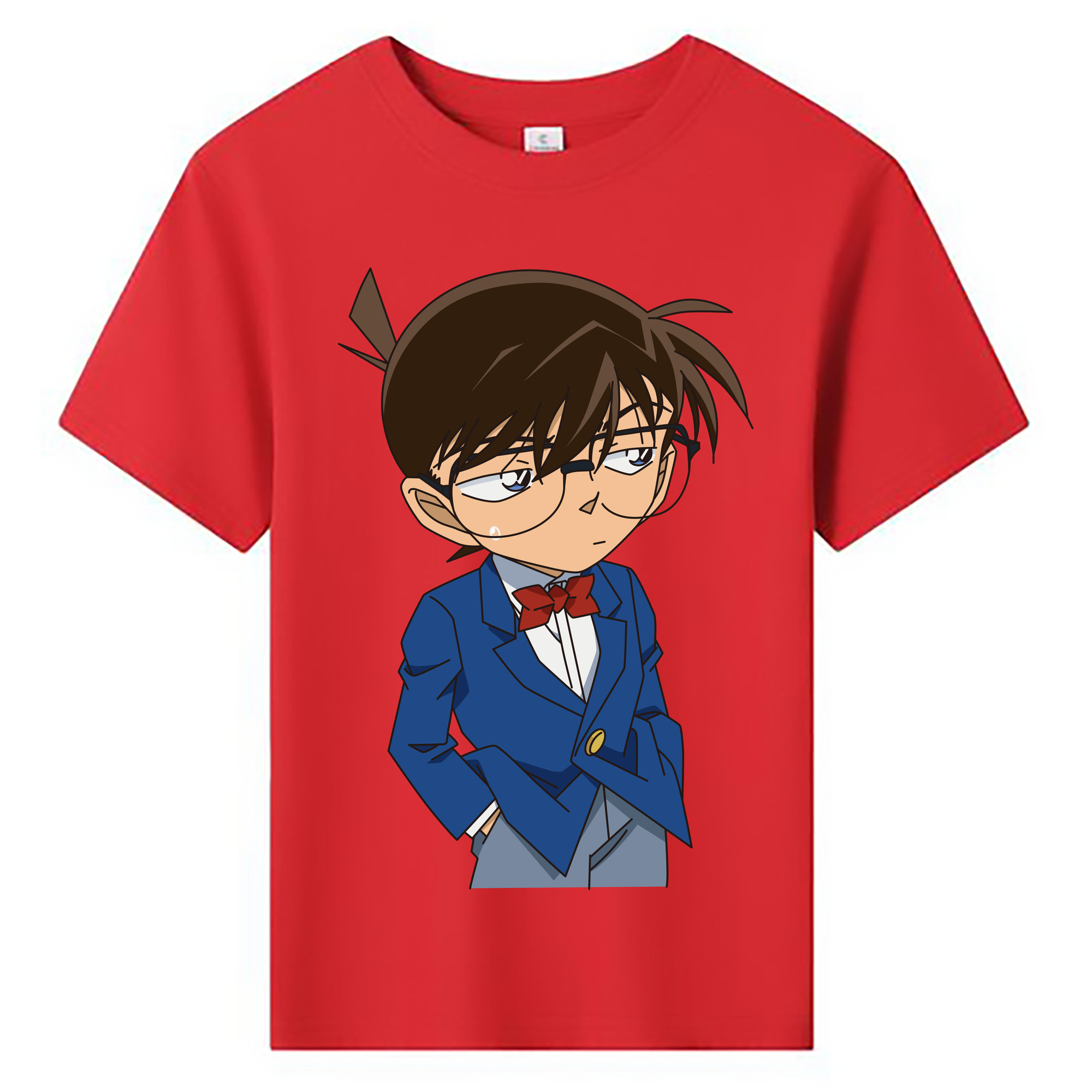 （画像用） 名探偵コナン 江戸川 コナン Detective Conan Conan Edogawa 綿100％キッズTシャツ（フロントプリント）