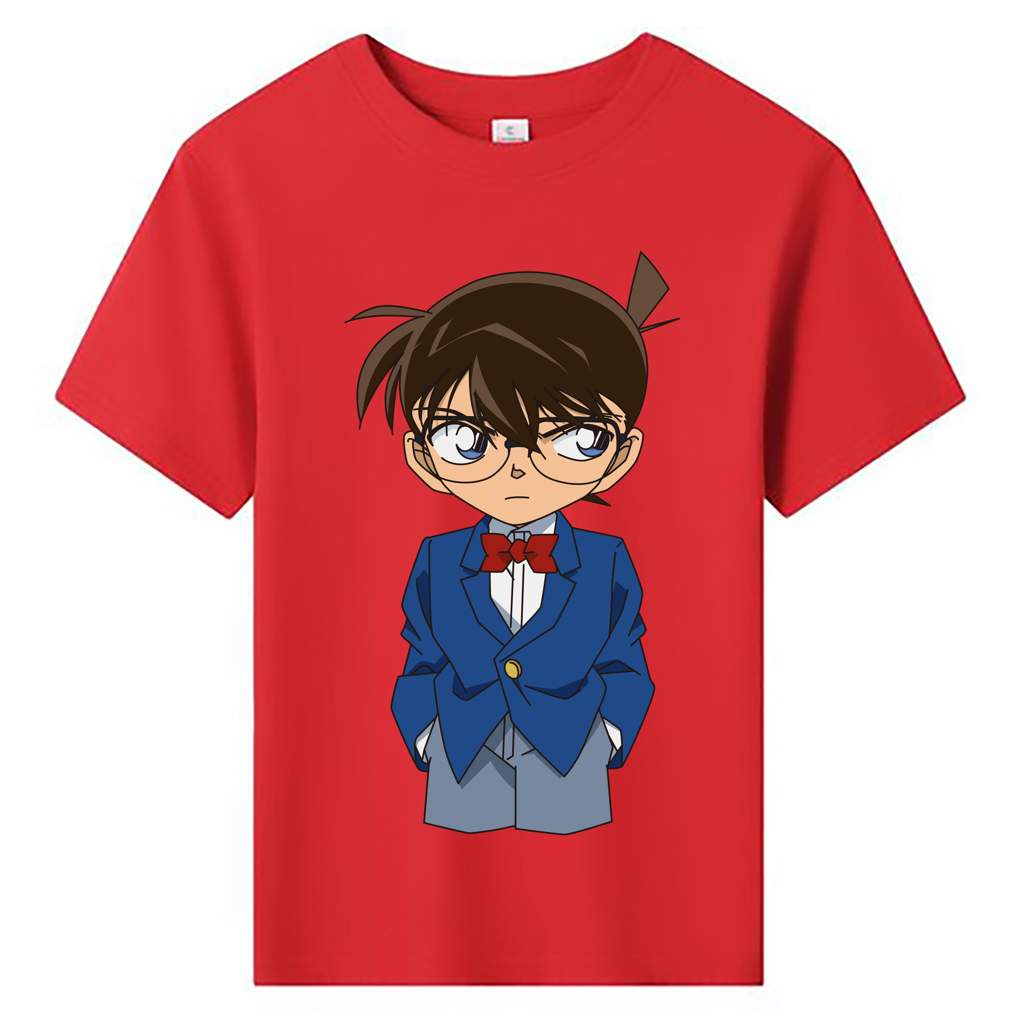 （画像用） 名探偵コナン 江戸川 コナン Detective Conan Conan Edogawa 綿100％キッズTシャツ（フロントプリント）