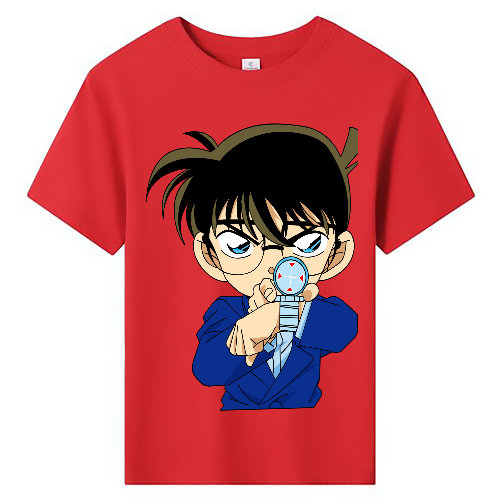 （画像用） 名探偵コナン 江戸川 コナン Detective Conan Conan Edogawa 綿100％キッズTシャツ（フロントプリント）