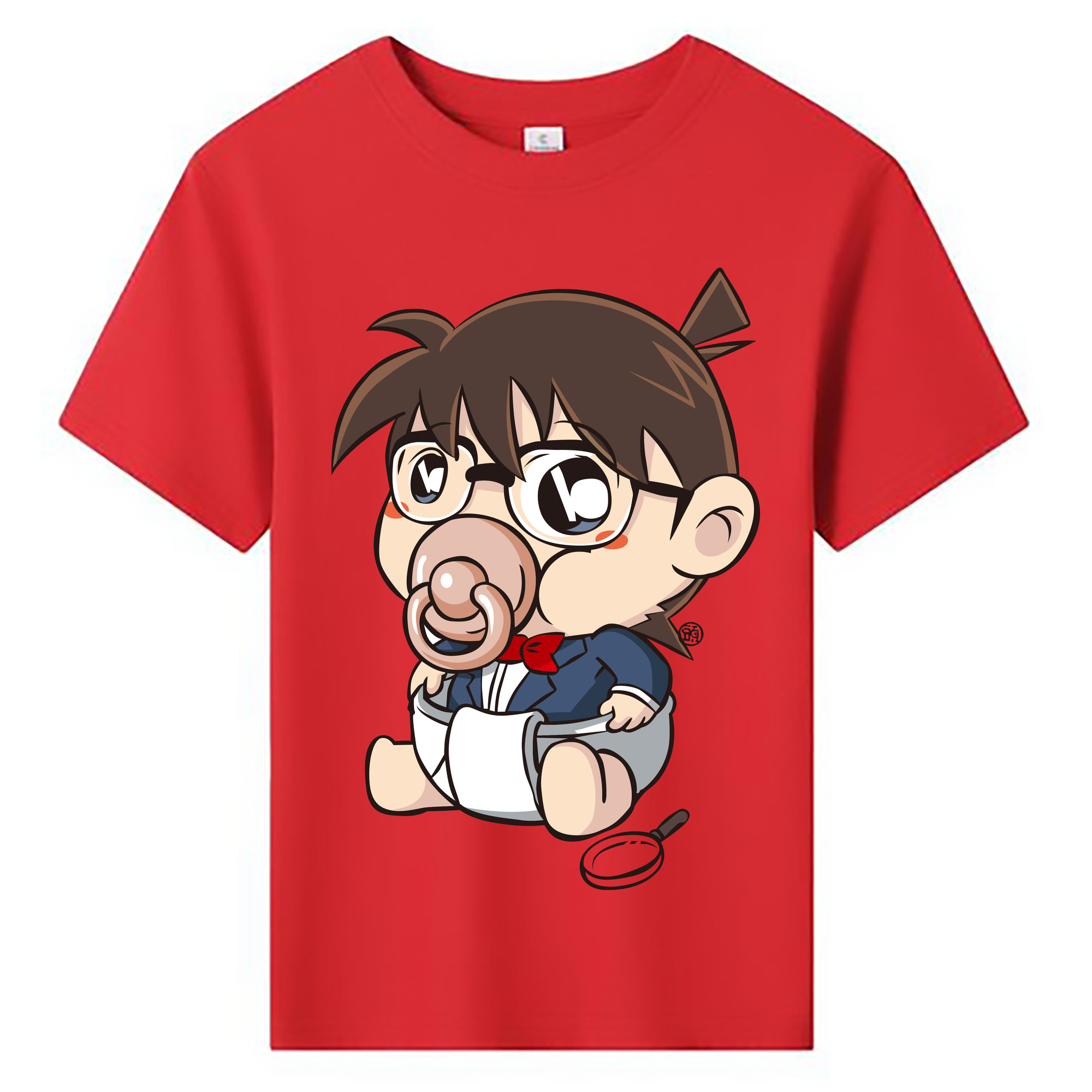 （画像用） 名探偵コナン 江戸川 コナン Detective Conan Conan Edogawa 綿100％キッズTシャツ（フロントプリント）
