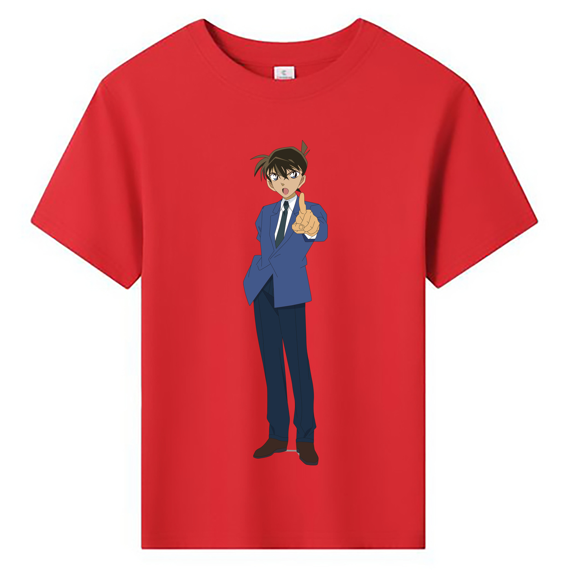 （画像用） 名探偵コナン 江戸川 コナン Detective Conan Conan Edogawa 綿100％キッズTシャツ（フロントプリント）