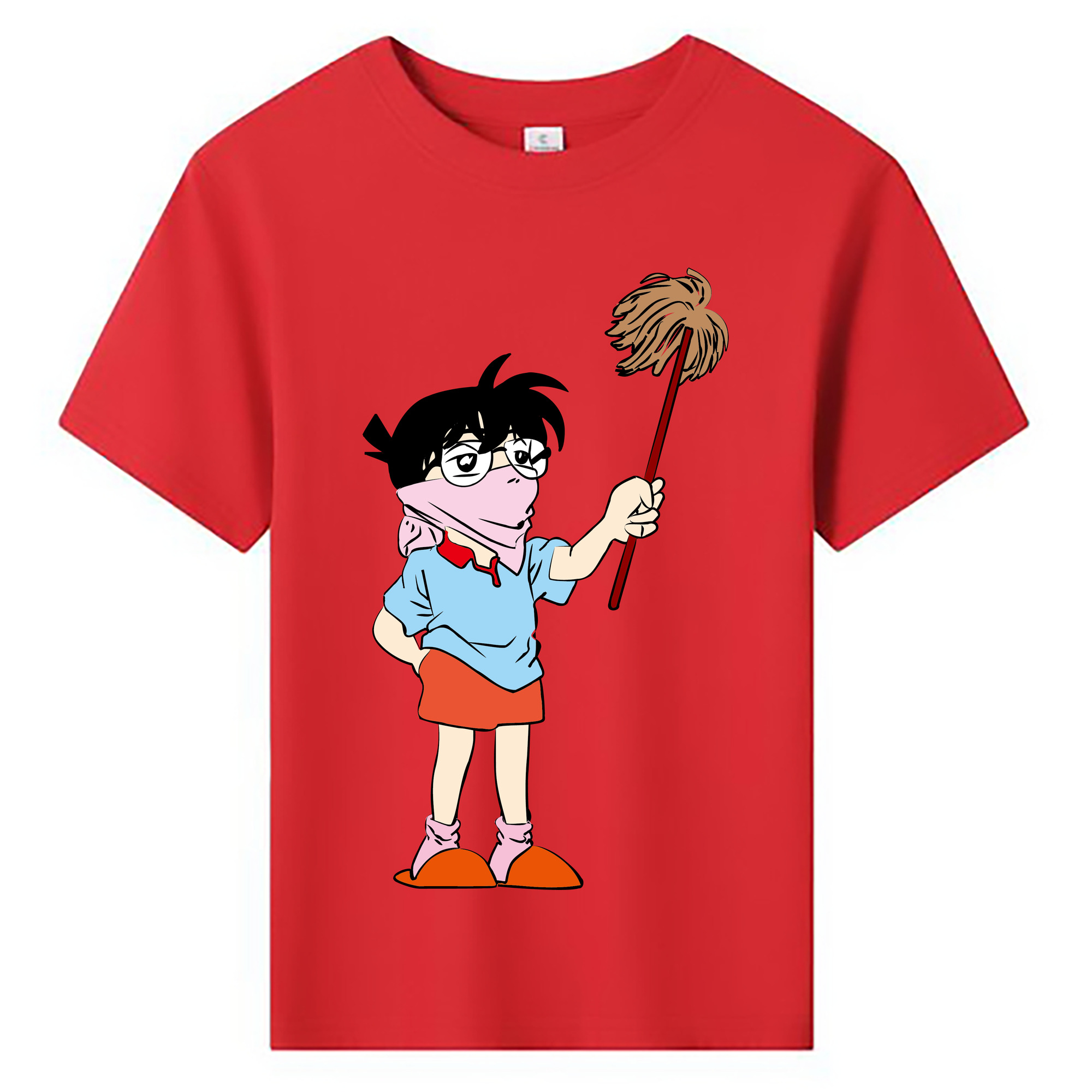 （画像用） 名探偵コナン 江戸川 コナン Detective Conan Conan Edogawa 綿100％キッズTシャツ（フロントプリント）