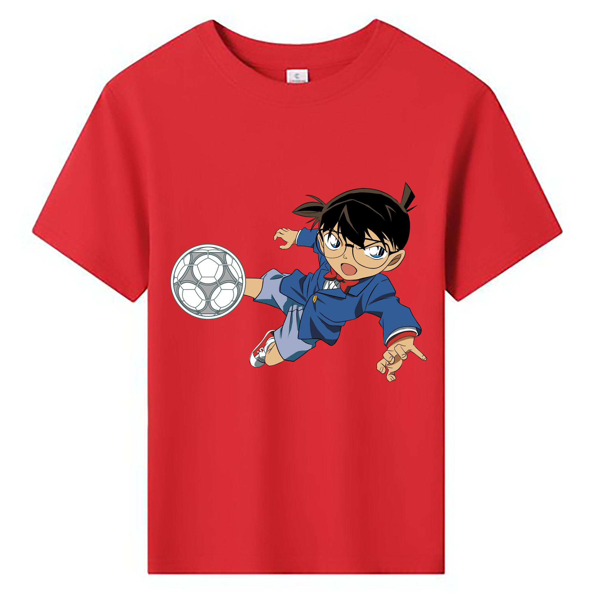 （画像用） 名探偵コナン 江戸川 コナン Detective Conan Conan Edogawa 綿100％キッズTシャツ（フロントプリント）