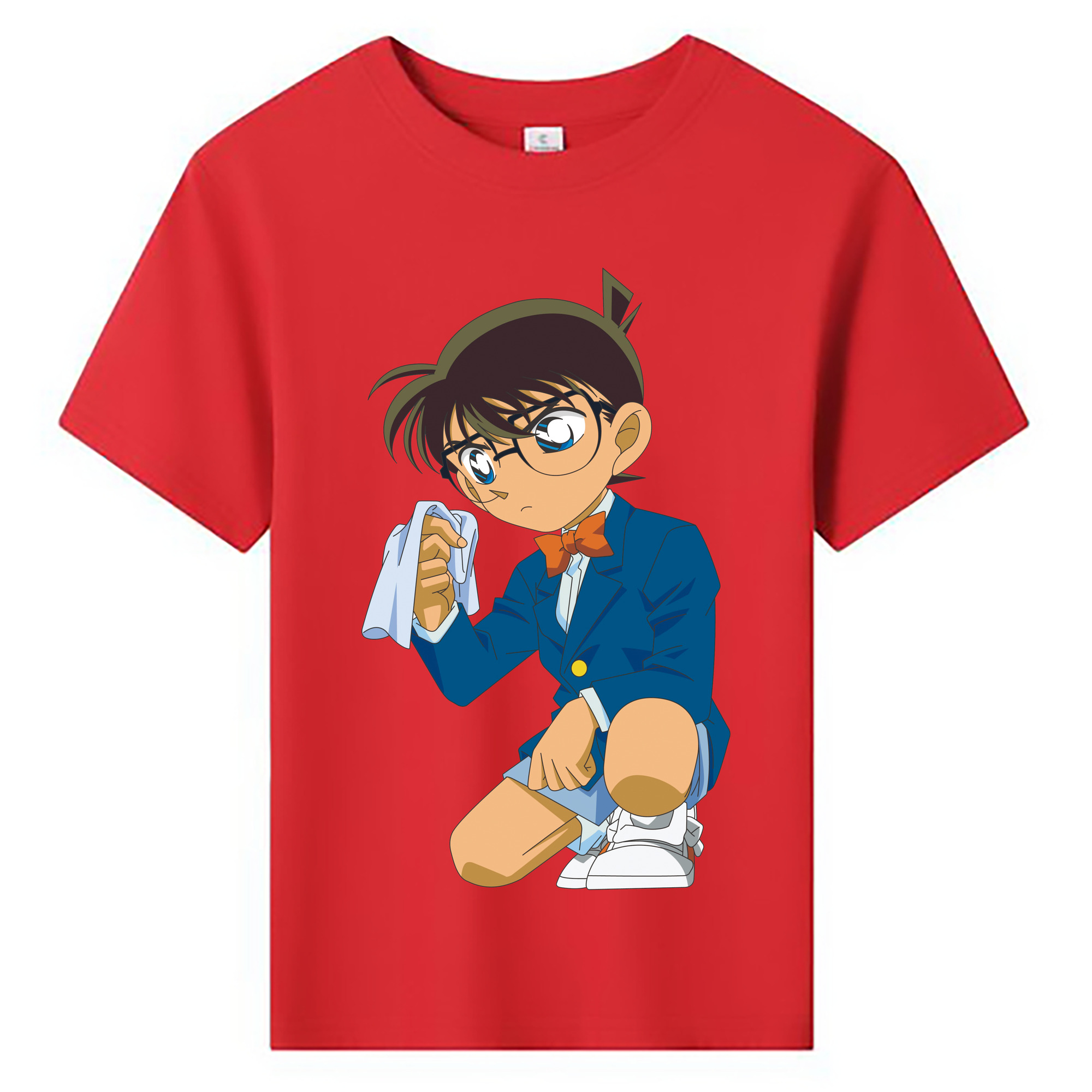 （画像用） 名探偵コナン 江戸川 コナン Detective Conan Conan Edogawa 綿100％キッズTシャツ（フロントプリント）