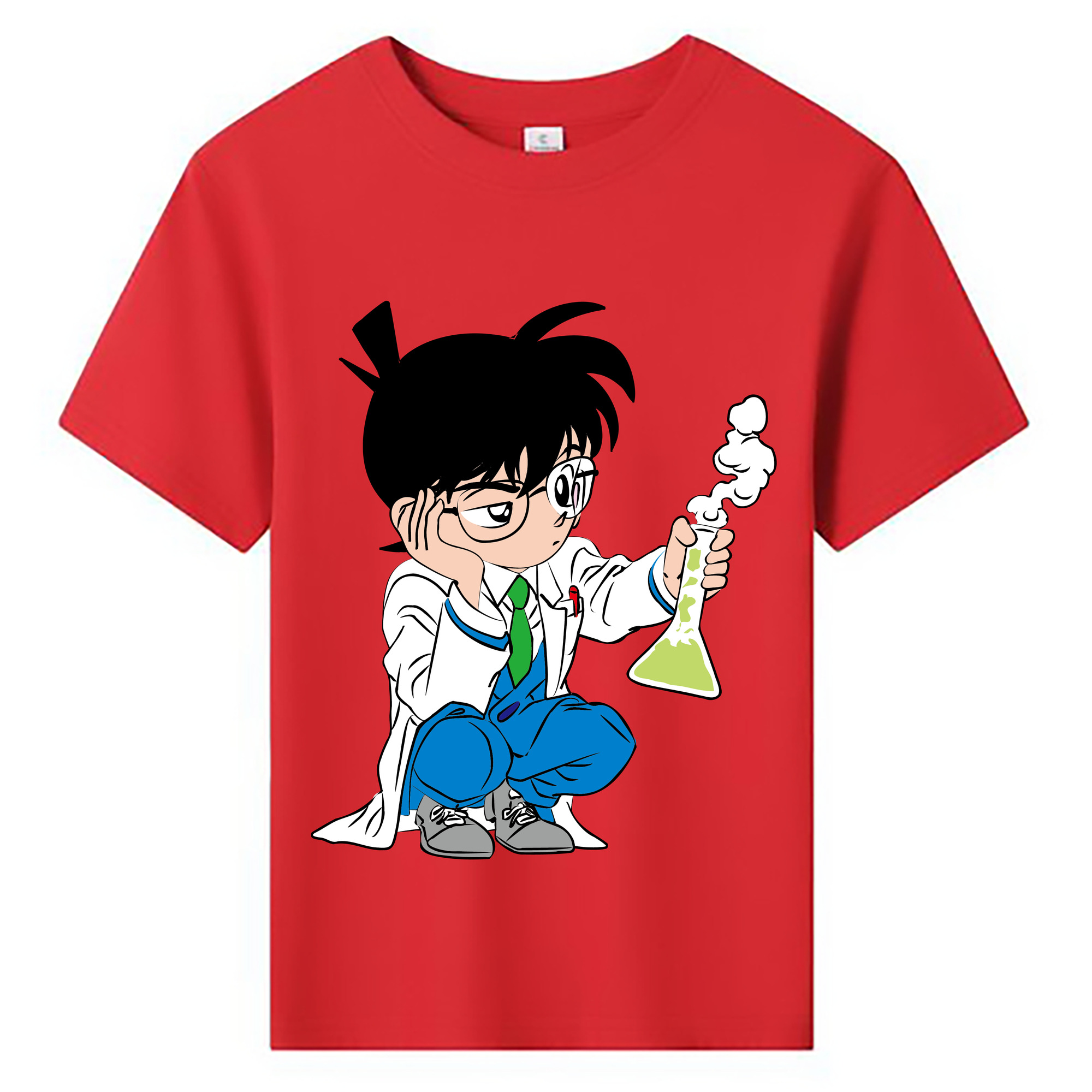（画像用） 名探偵コナン 江戸川 コナン Detective Conan Conan Edogawa 綿100％キッズTシャツ（フロントプリント）