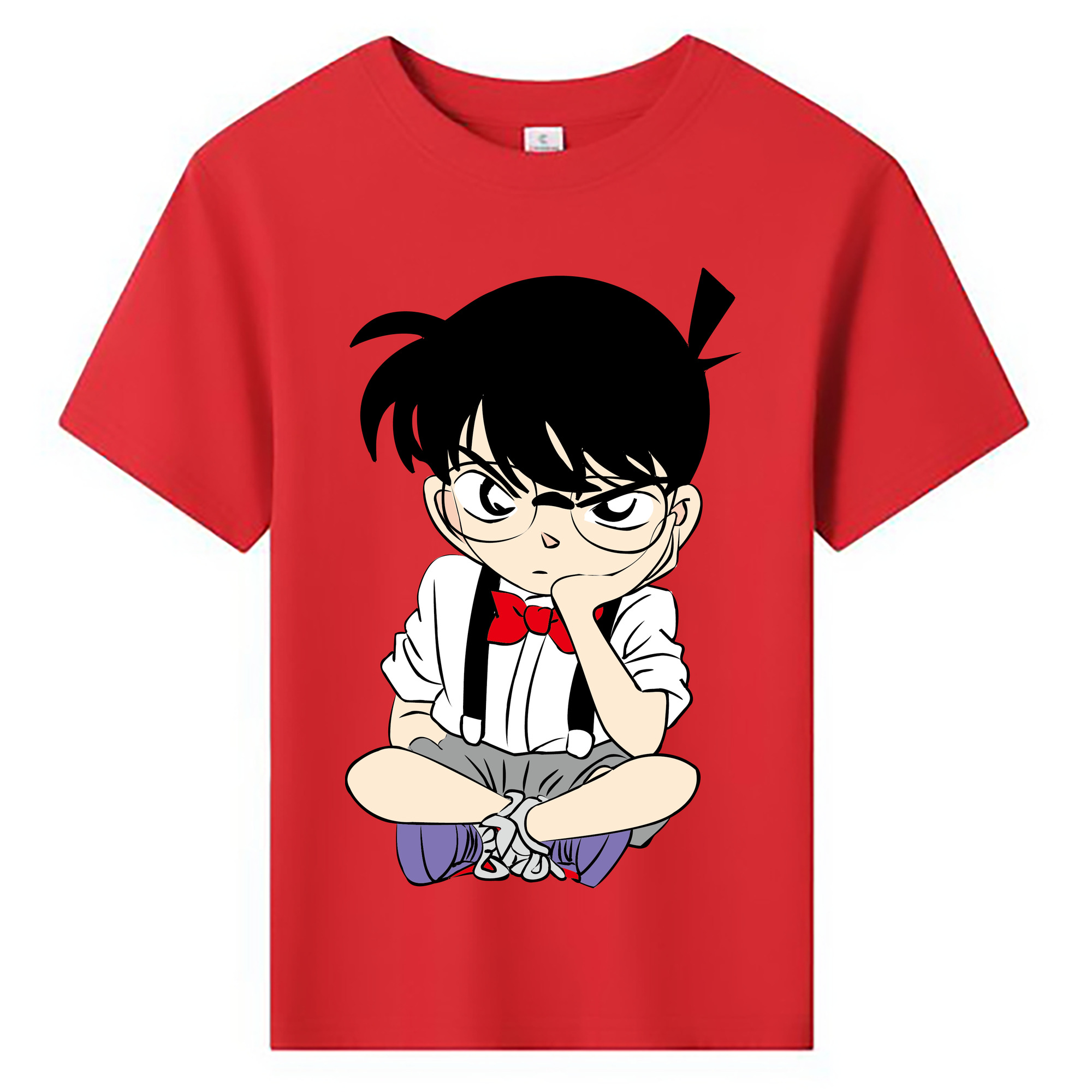 （画像用） 名探偵コナン 江戸川 コナン Detective Conan Conan Edogawa 綿100％キッズTシャツ（フロントプリント）