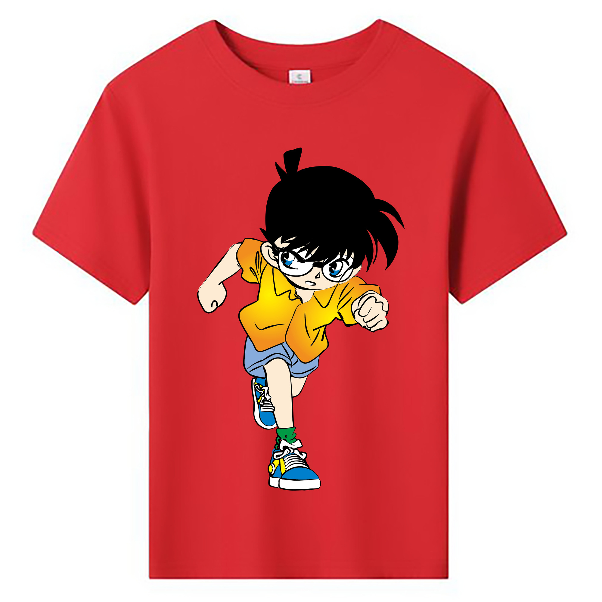 （画像用） 名探偵コナン 江戸川 コナン Detective Conan Conan Edogawa 綿100％キッズTシャツ（フロントプリント）