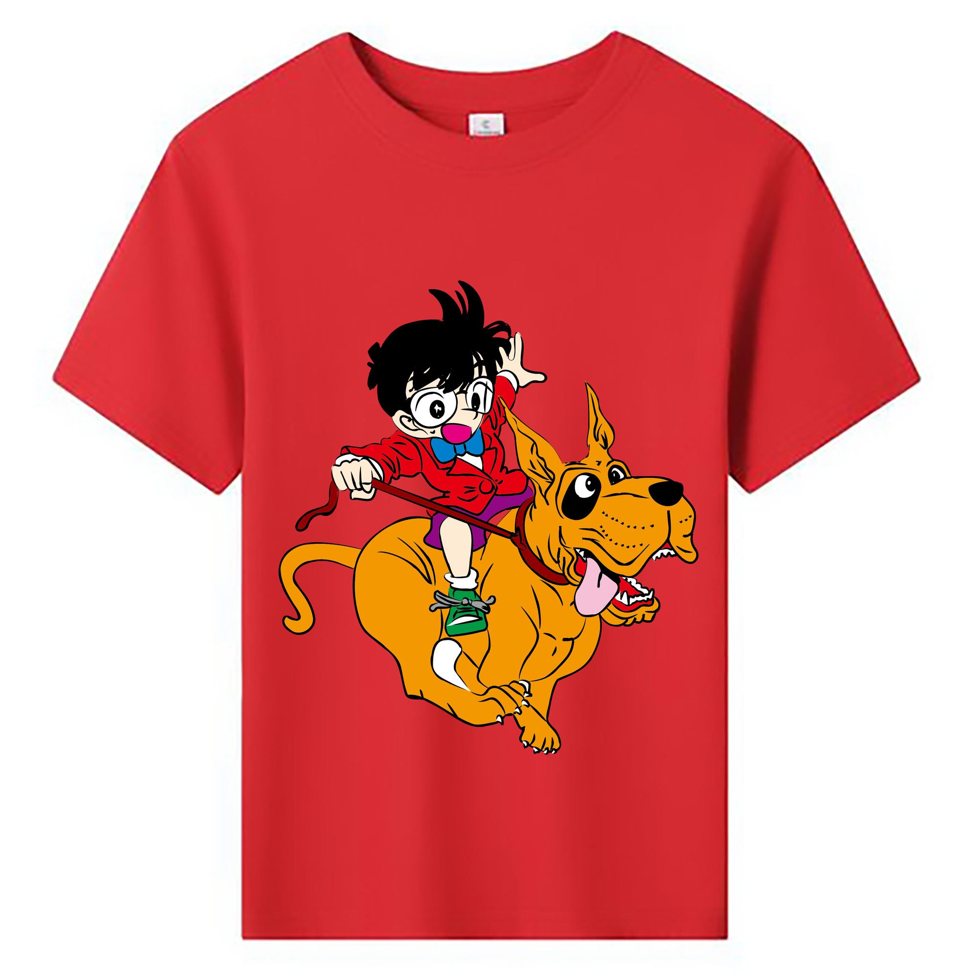 （画像用） 名探偵コナン 江戸川 コナン Detective Conan Conan Edogawa 綿100％キッズTシャツ（フロントプリント）