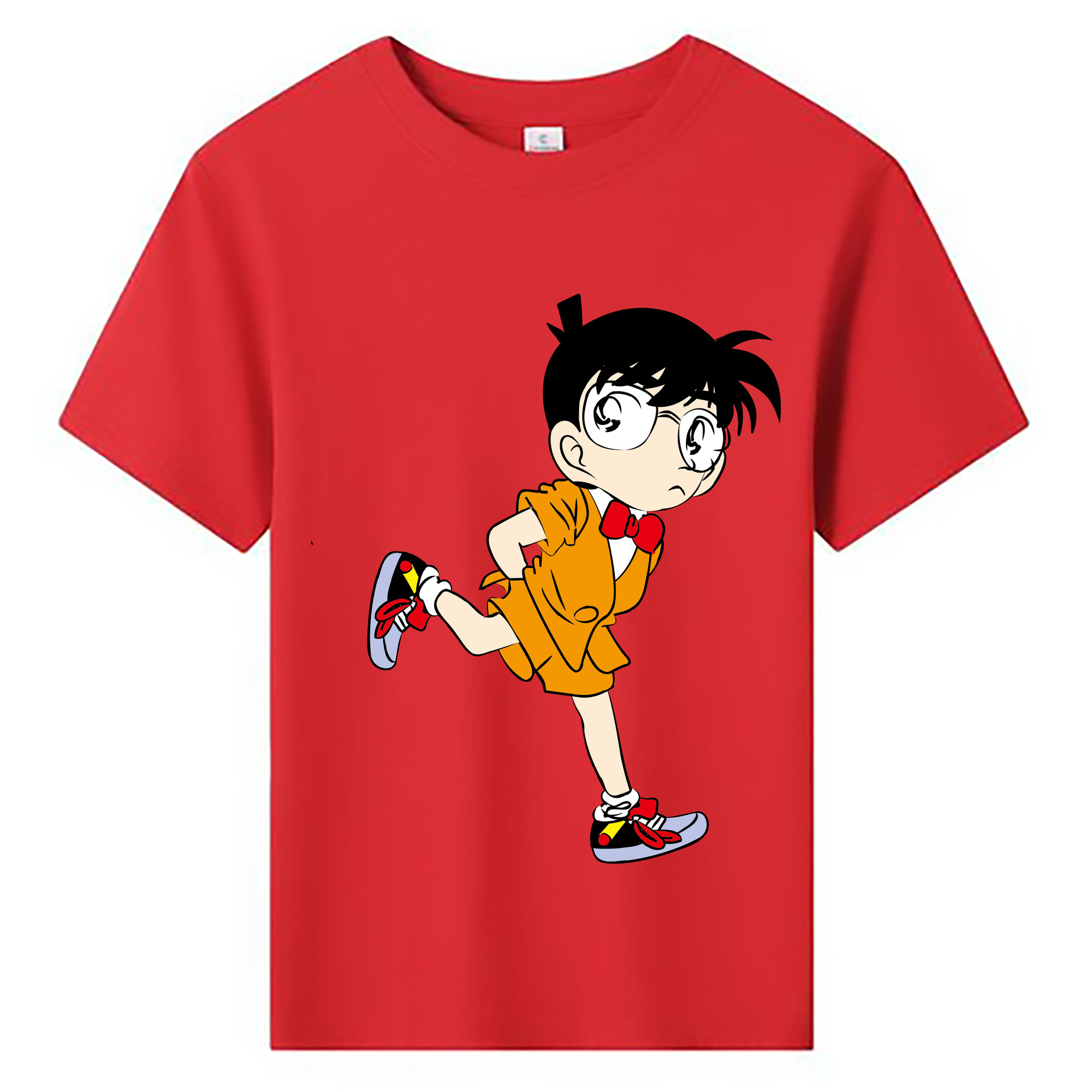 （画像用） 名探偵コナン 江戸川 コナン Detective Conan Conan Edogawa 綿100％キッズTシャツ（フロントプリント）
